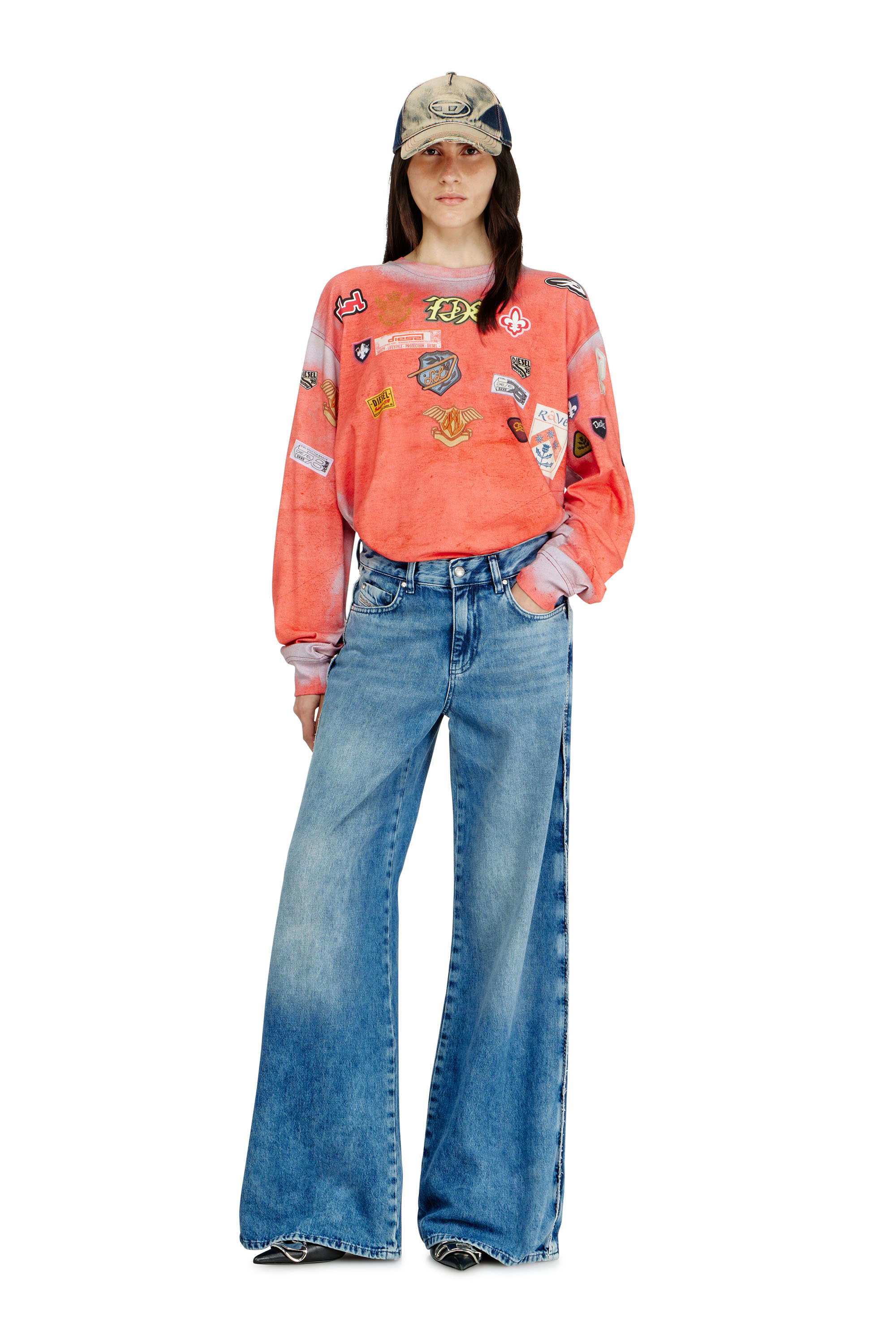 Diesel - Woman's Flare Jeans 1978 D-Akemi 0ADCJ, Medium blue - 3