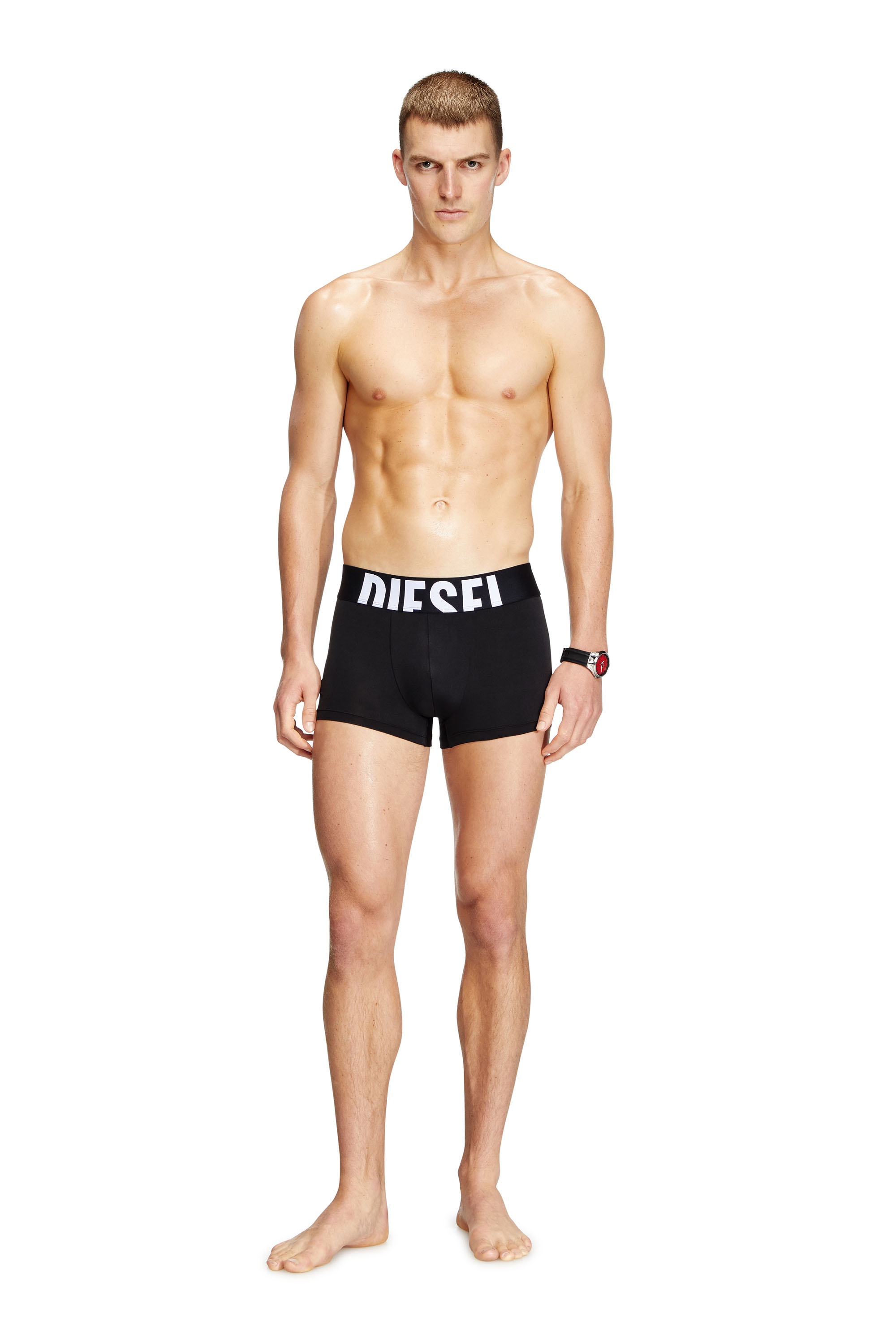 Diesel - DAMIEN-D-POP-3PACK-55, Lot de trois boxers en microfibre Homme in Noir - 1