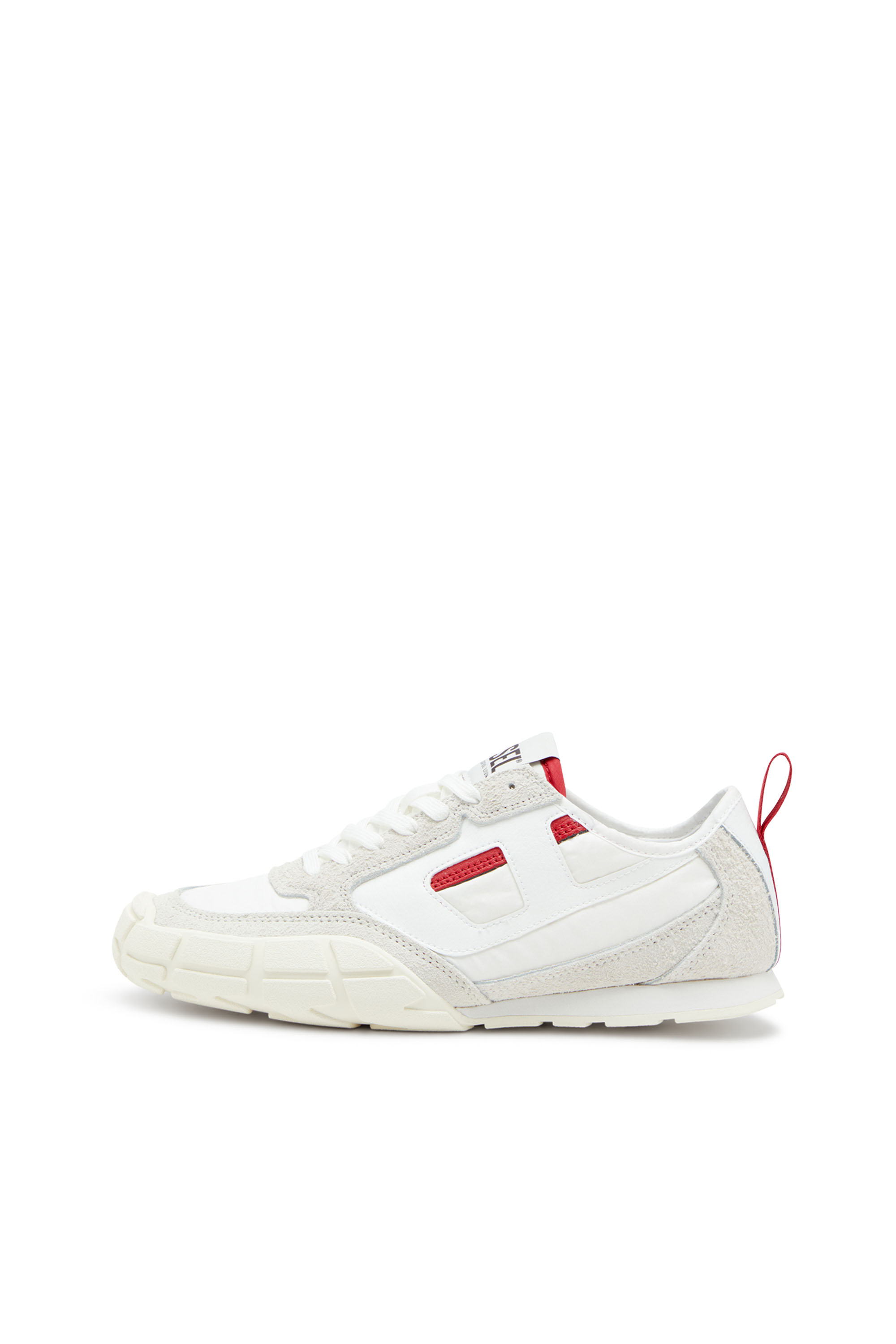 Diesel - S-PAGODHA LOW W, Woman's S-Pagodha-Sneakers in leather, suede and ripstop in White/Red - 1