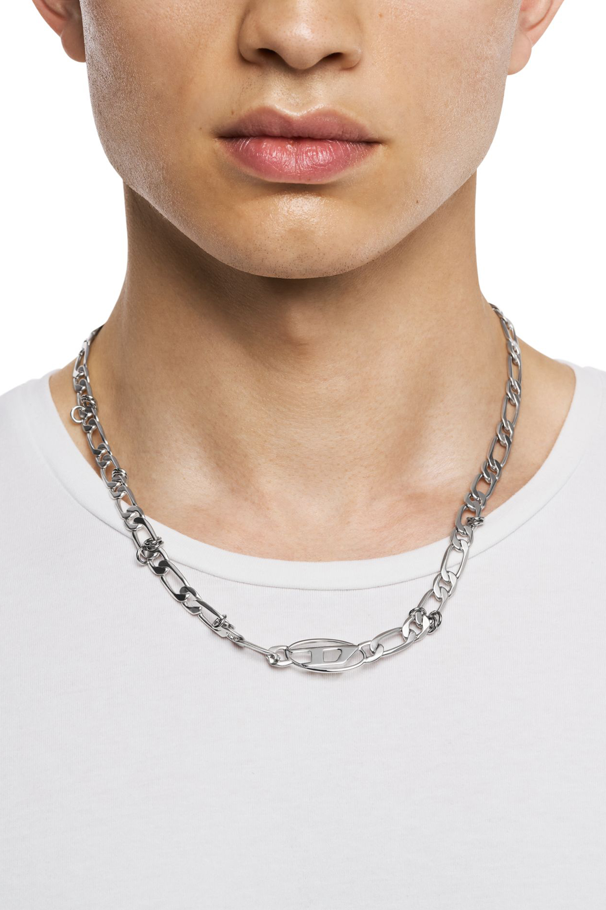 Diesel - DX1600040, Collier chaîne en acier inoxydable et laiton Mixte in Gris argenté - 4