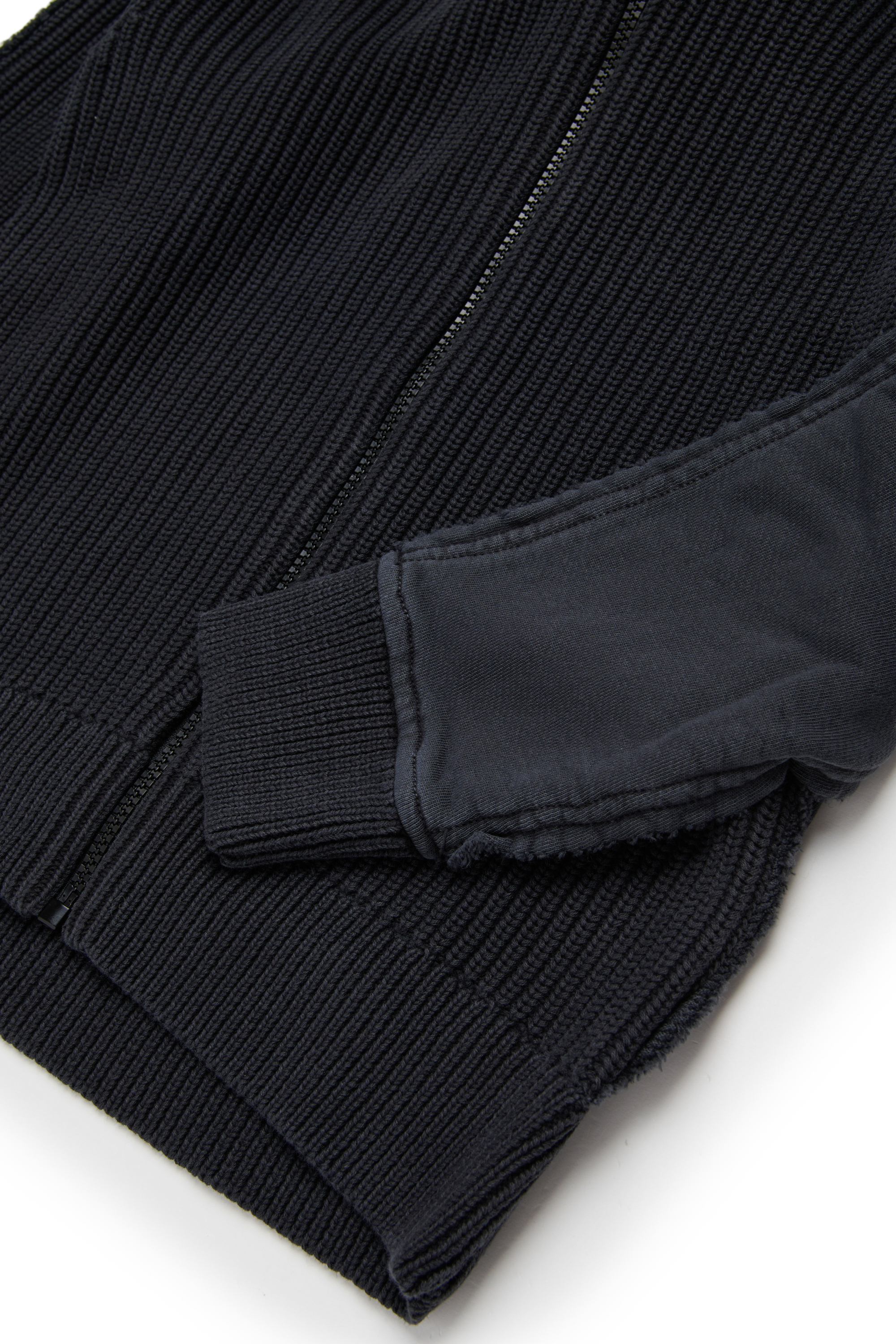 Diesel - KOBERTO OVER, Sweat à capuche en coton avec zip Homme in Noir - 4