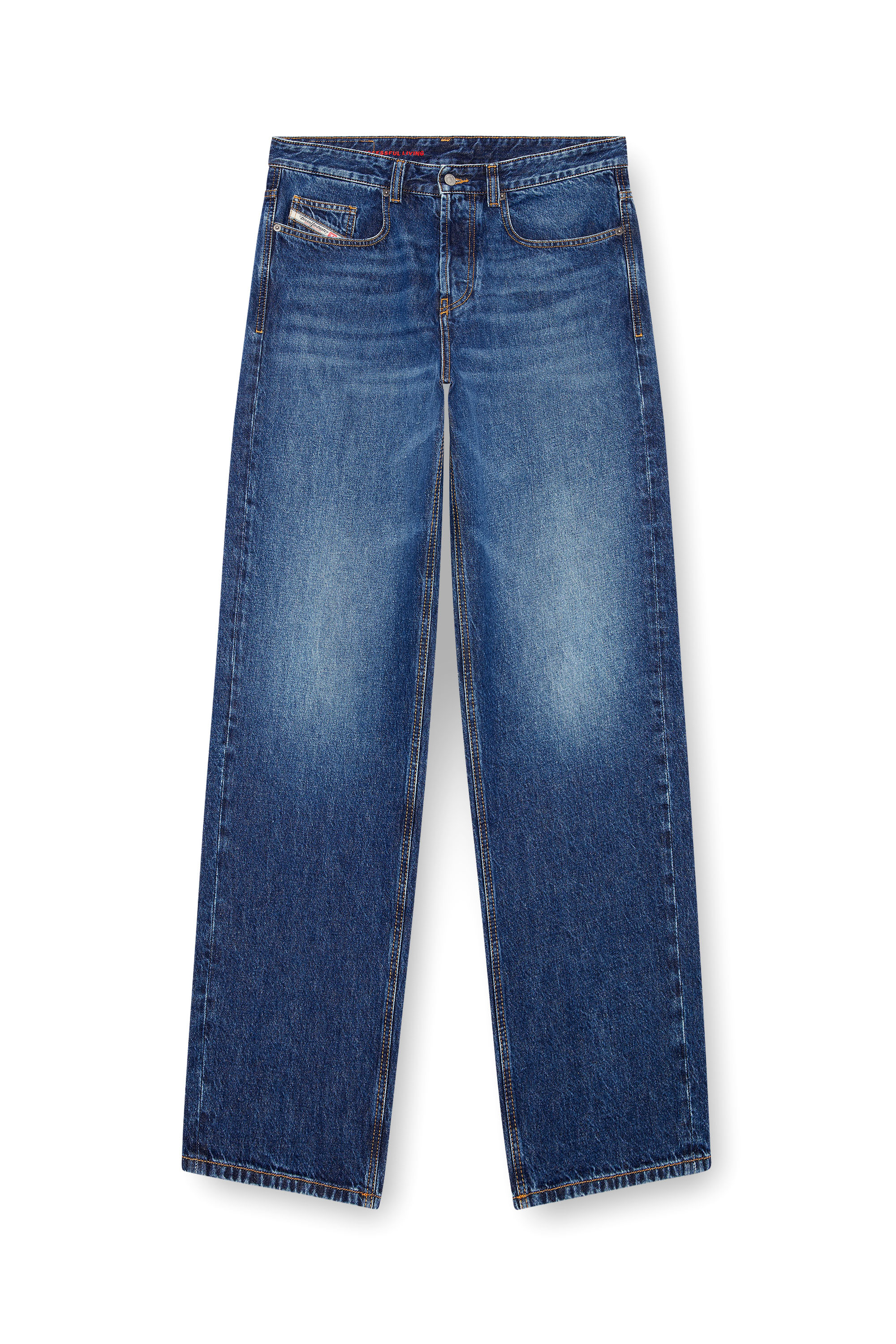 Diesel - Straight Jeans 2001 D-Macro 09I27 Homme, Bleu moyen - Image 5