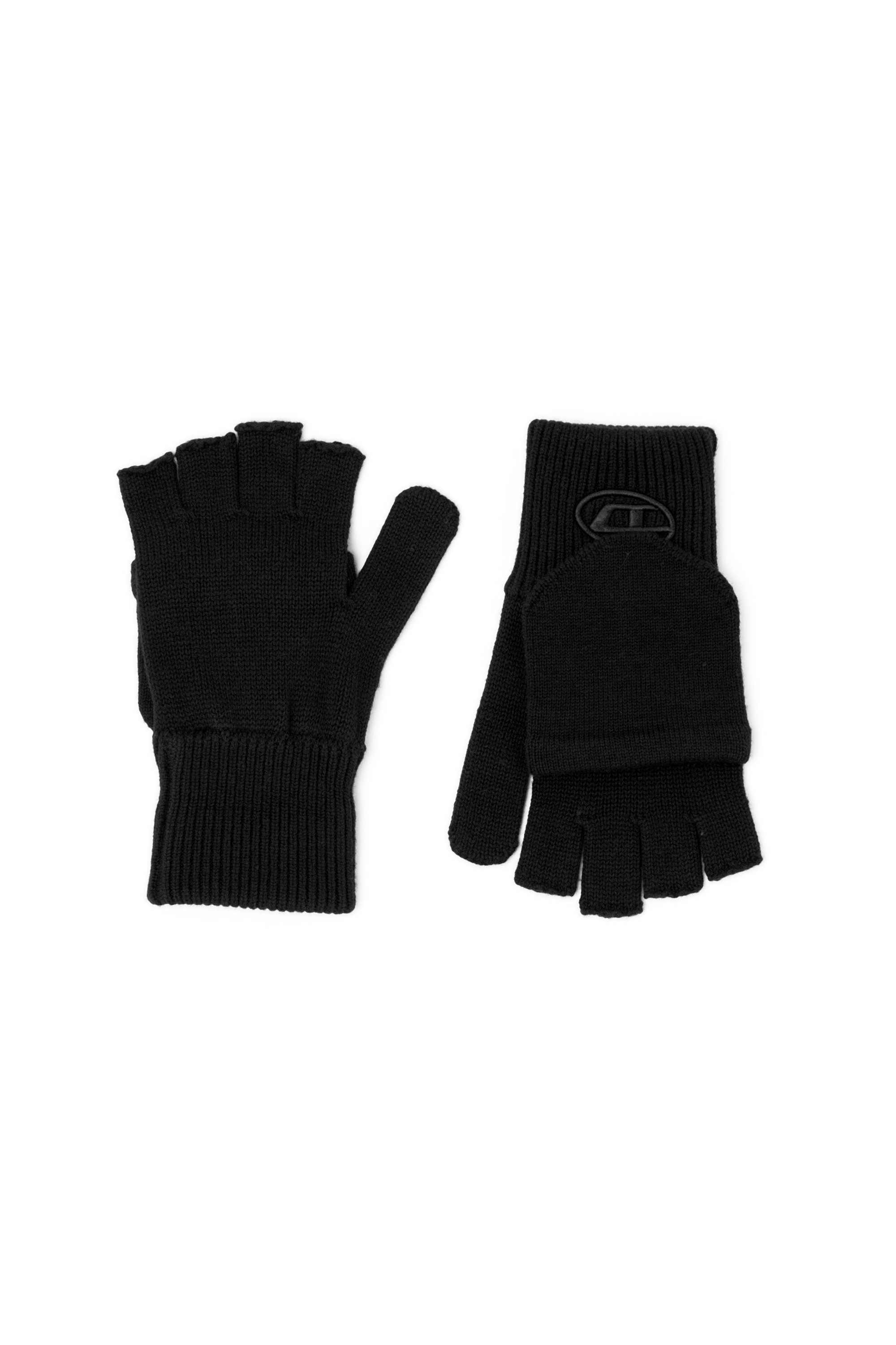 Diesel - K-CODY-B, Gants en mélange de laine avec logo Oval D Mixte in Noir - 2