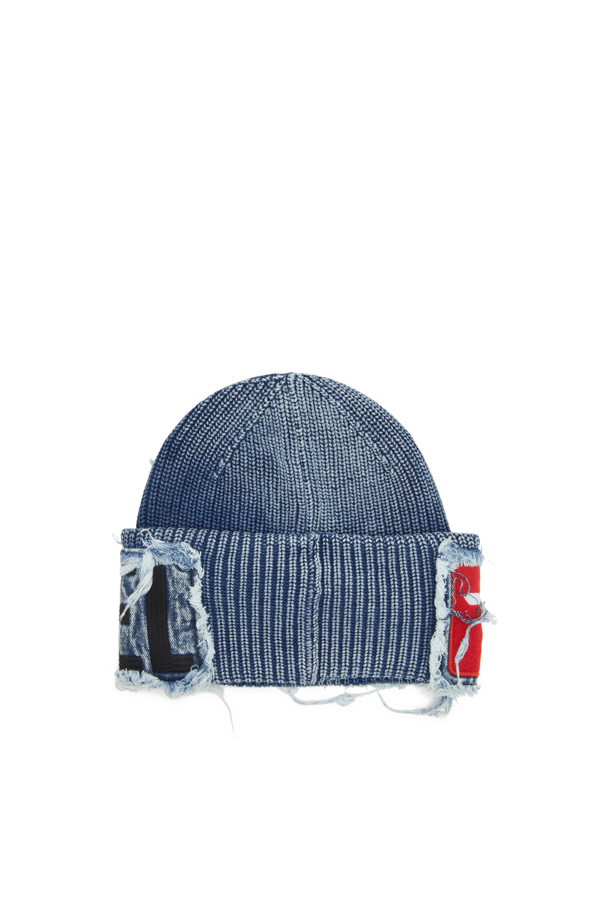 Diesel - K-FROK, Bonnet effet denim avec détail d'empiècement audacieux Mixte in Bleu - 2