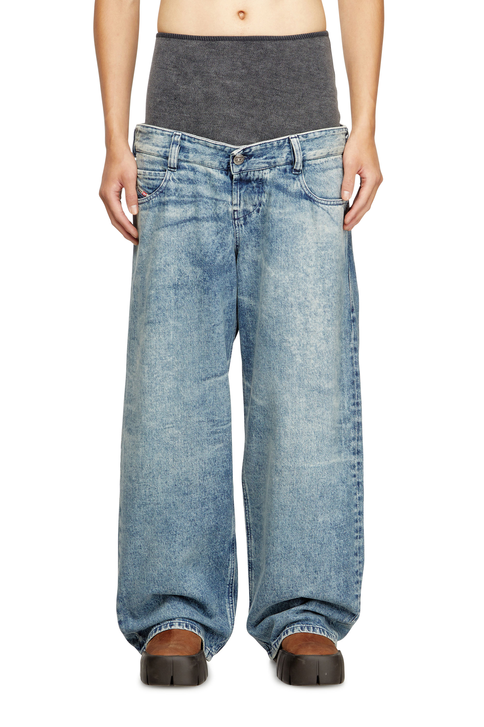 Relaxed Jeans D-Eni 09N97, Bleu moyen Diesel - Relaxed Jeans D-Eni 09N97 Homme, Bleu moyen - Image 3