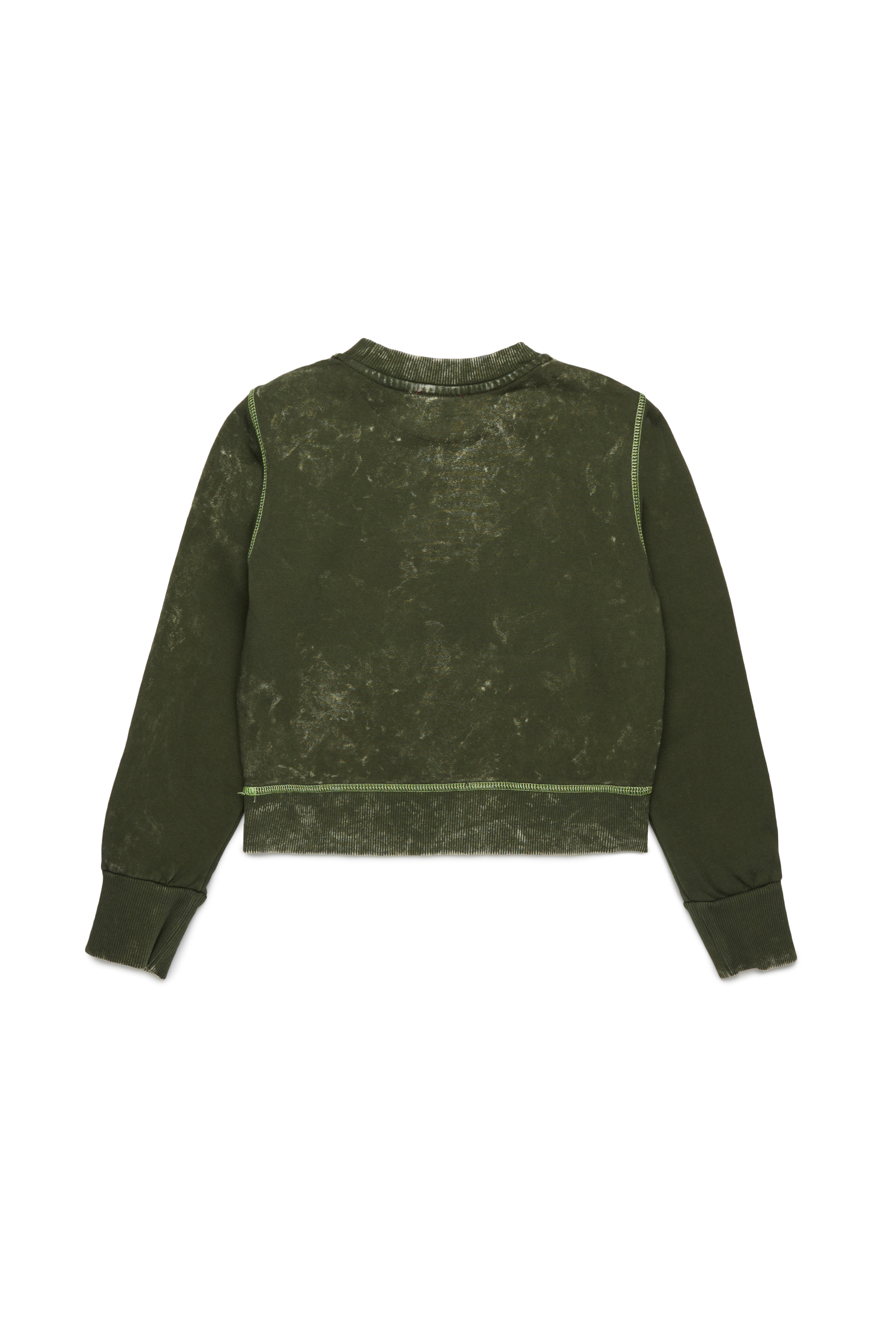 Diesel - SLACCY, Sweat en coton avec logo sur le devant Femme in Vert - 2