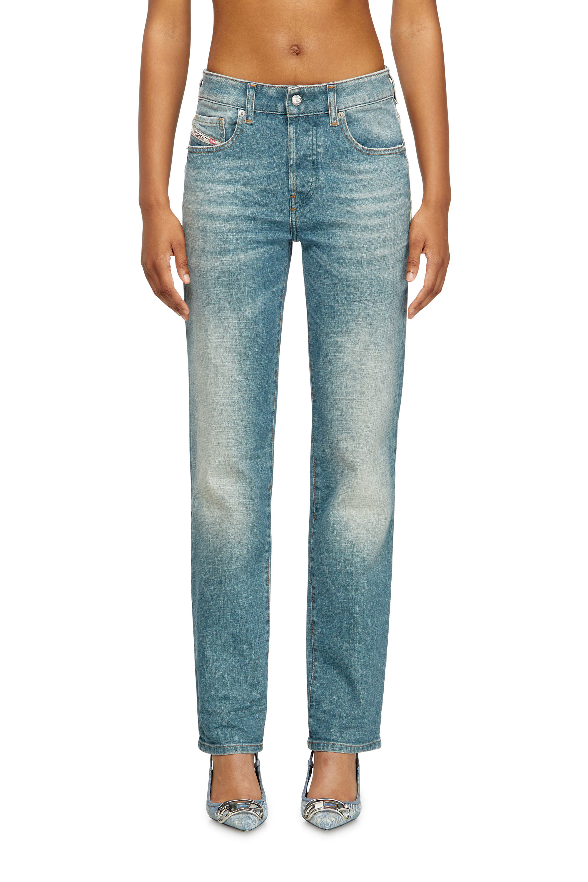 Diesel - Regular Jeans 1989 D-Mine 09M58 Femme, Bleu moyen - Image 3