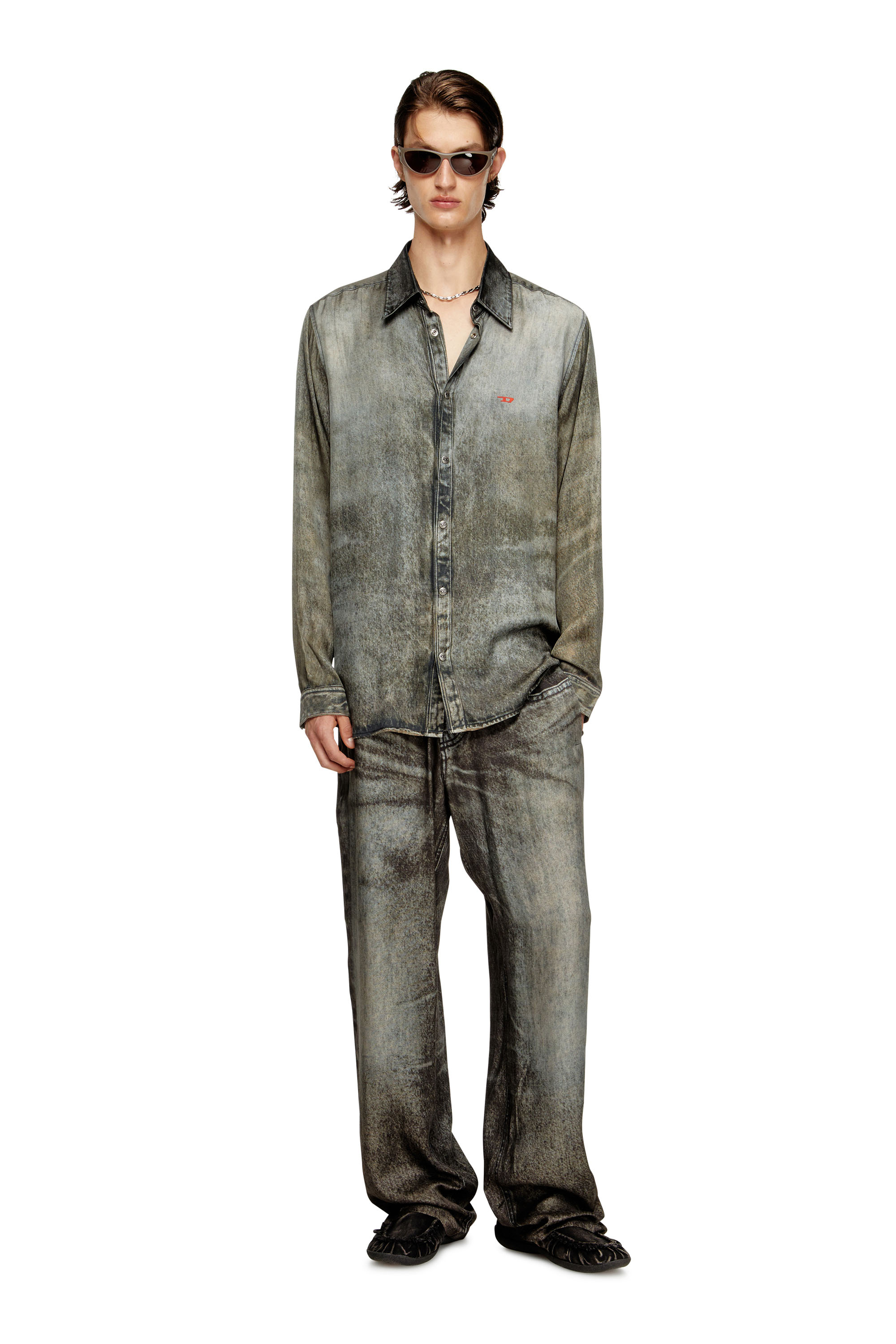 Diesel - P-THECK-LKCT, Pantalon élastiqué en viscose effet denim Homme in ToBeDefined - 2