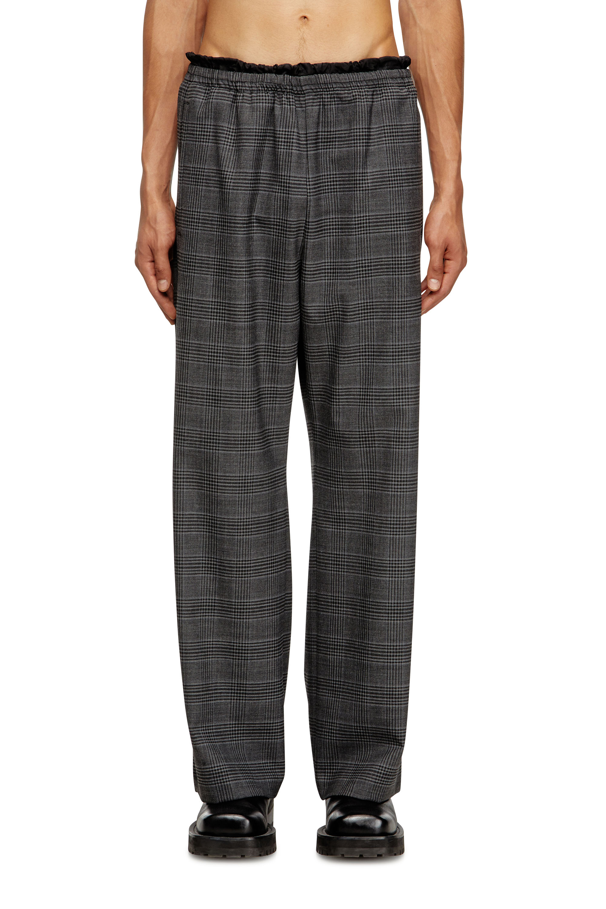 Diesel - P-TILSON, Pantalon en laine avec cordon à la taille Homme in Polychrome - 1