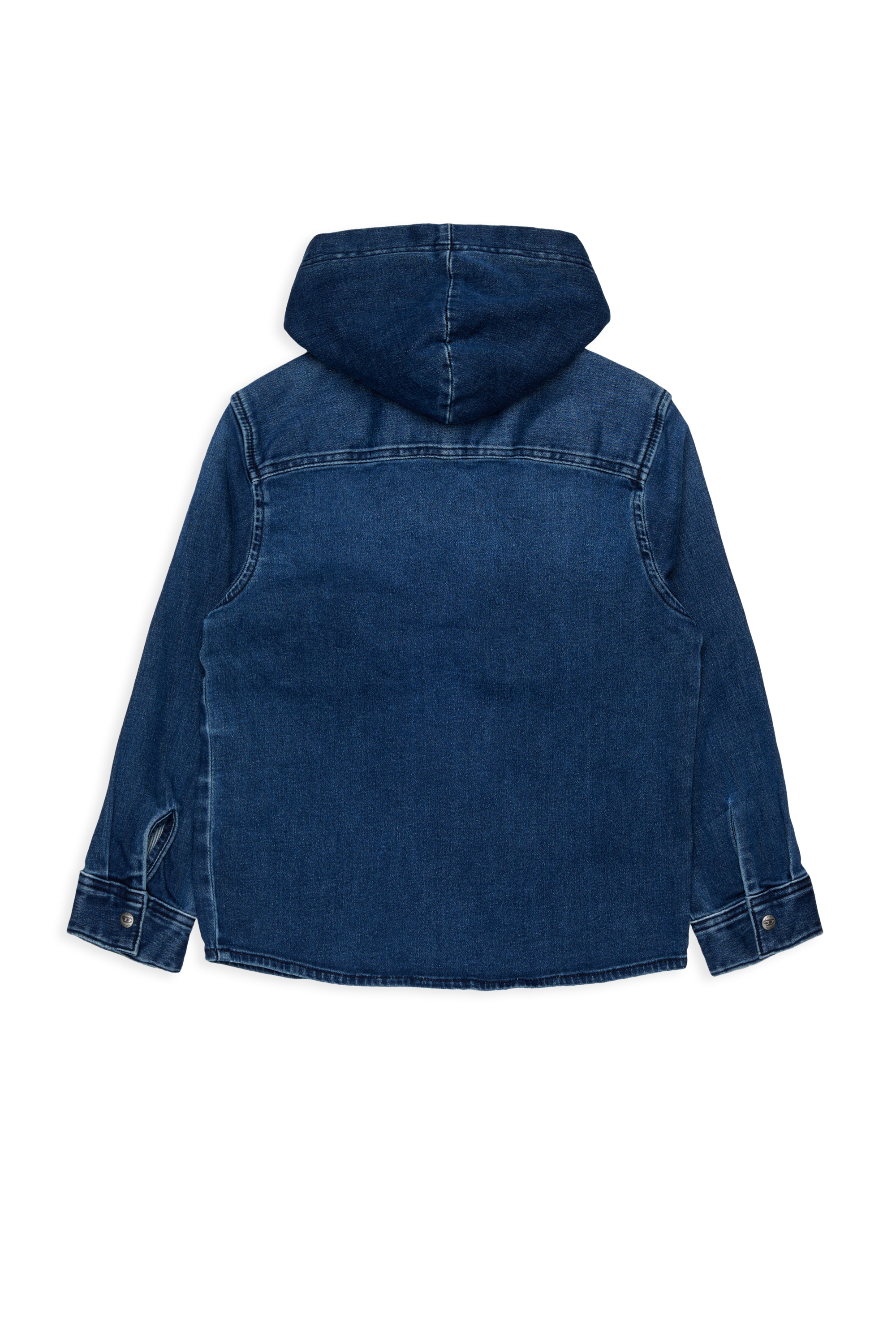 Diesel - CAMPS-OVER JJJ, Hooded shirt en JoggJeans &agrave; effet ombr&eacute; Homme in Bleu - 2