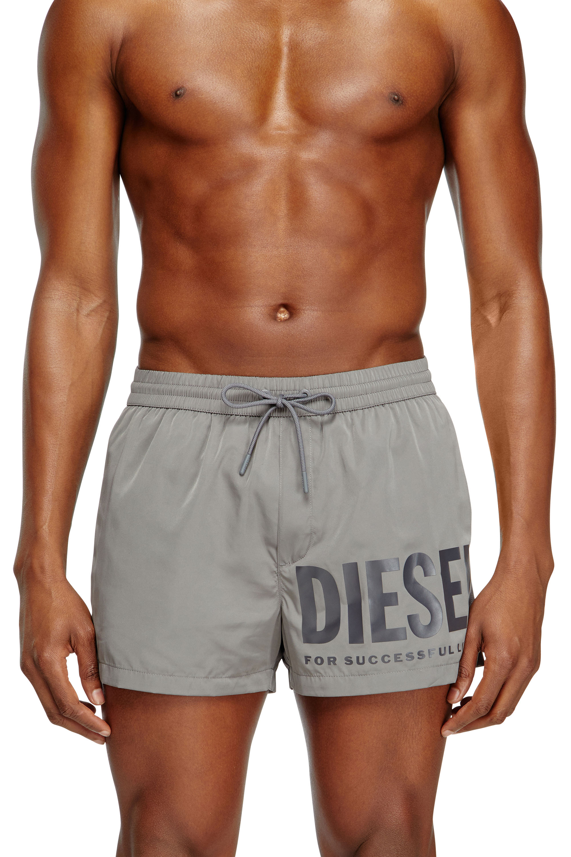 Diesel - MARIO-34-D-CORE, Short de bain avec logo imprimé Homme in Gris - 1