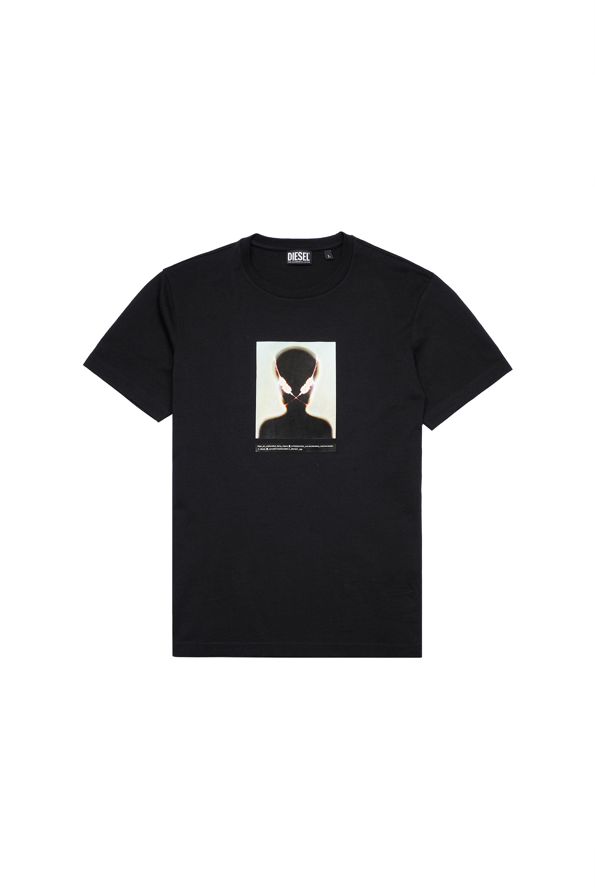T-DIEGOS-SLITS-B81, Black - T-Shirts