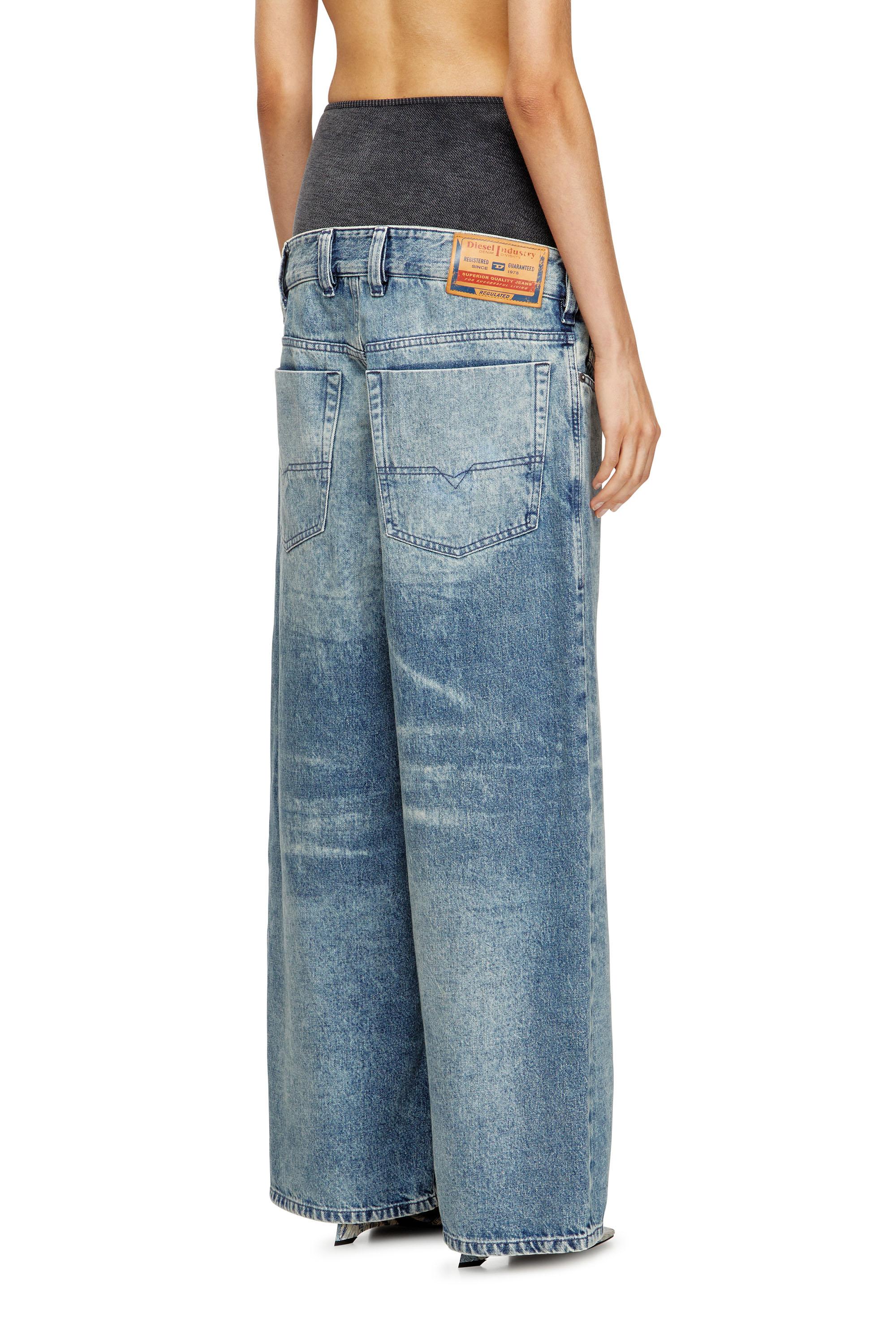 Relaxed Jeans D-Eni 09N97, Medium blue Diesel - Woman's Relaxed Jeans D-Eni 09N97, Medium blue - 4