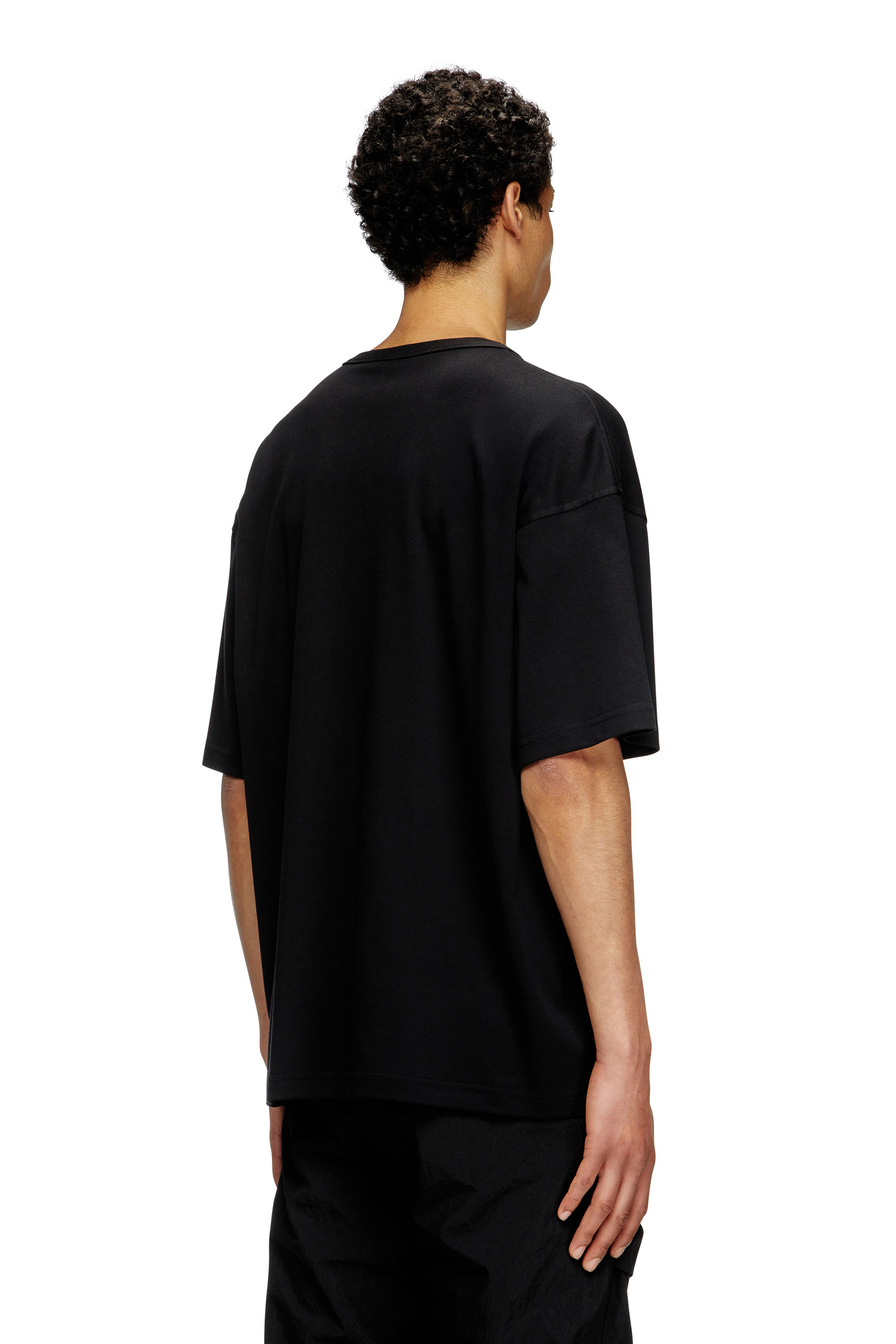 Diesel - T-BOXT-T6, T-shirt avec Oval D rouge Homme in Noir - 4