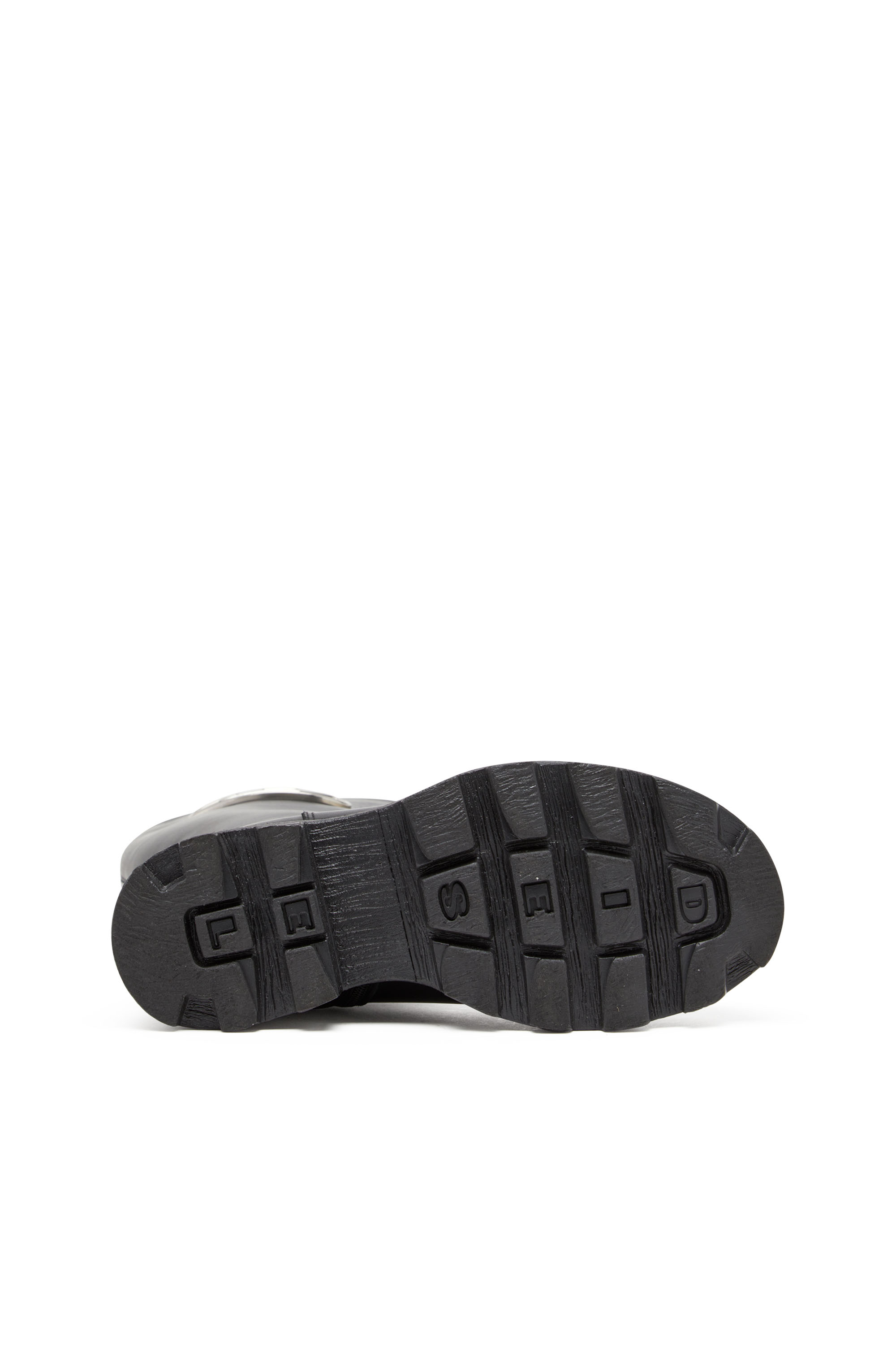 Diesel - D-HAMMER HB D W, D-Hammer-Bottes hauteur genou en cuir Femme in Noir - 5