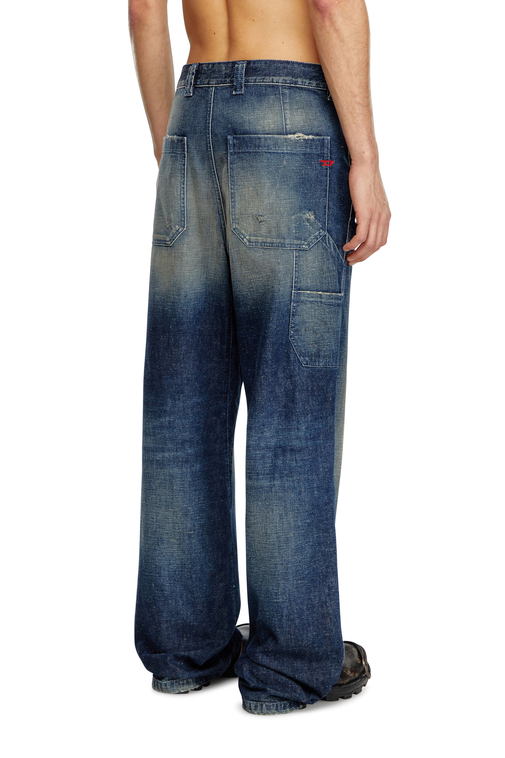 Diesel - Relaxed Jeans D-Livery 09J91 Homme, Bleu Foncé - Image 2