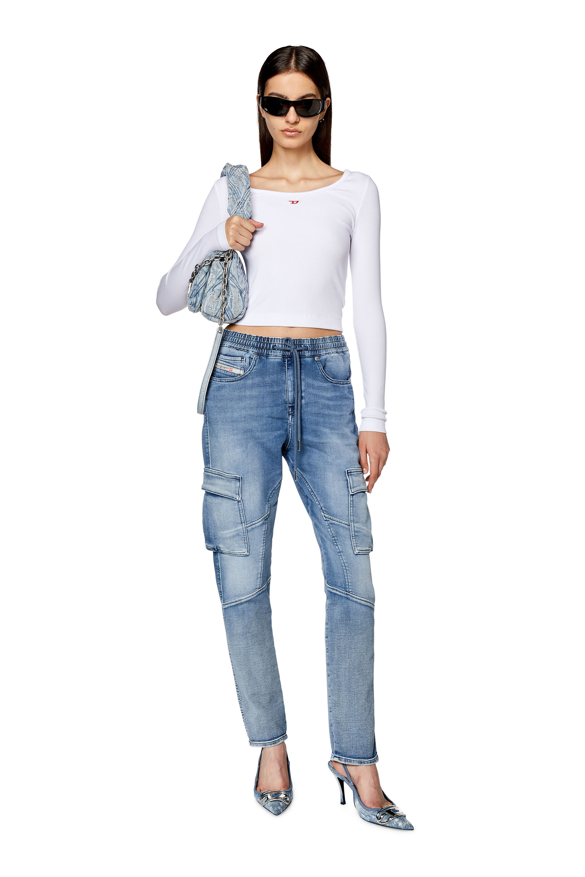 Diesel - Slim 2051 D-Ursy Track Denim 068FL, Medium blue - Image 1