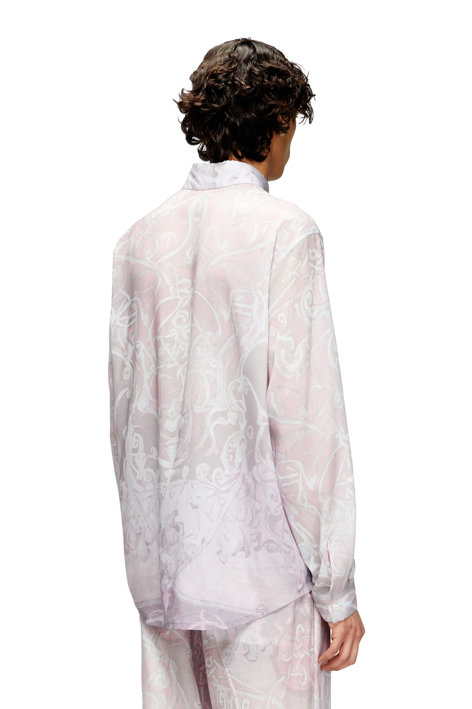 Diesel - S-SIMPLY-A-AJFW, Chemise avec imprimé médiéval Mixte in Rose - 4