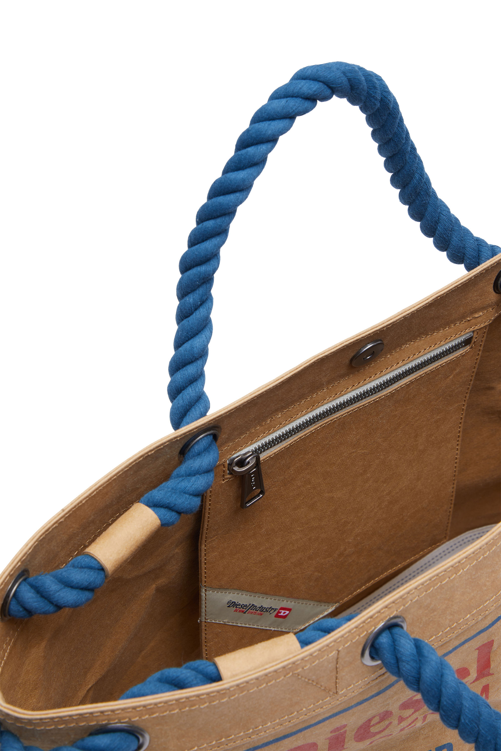 Diesel - JACKRON TOTE L X, Beige/Blue - Image 4