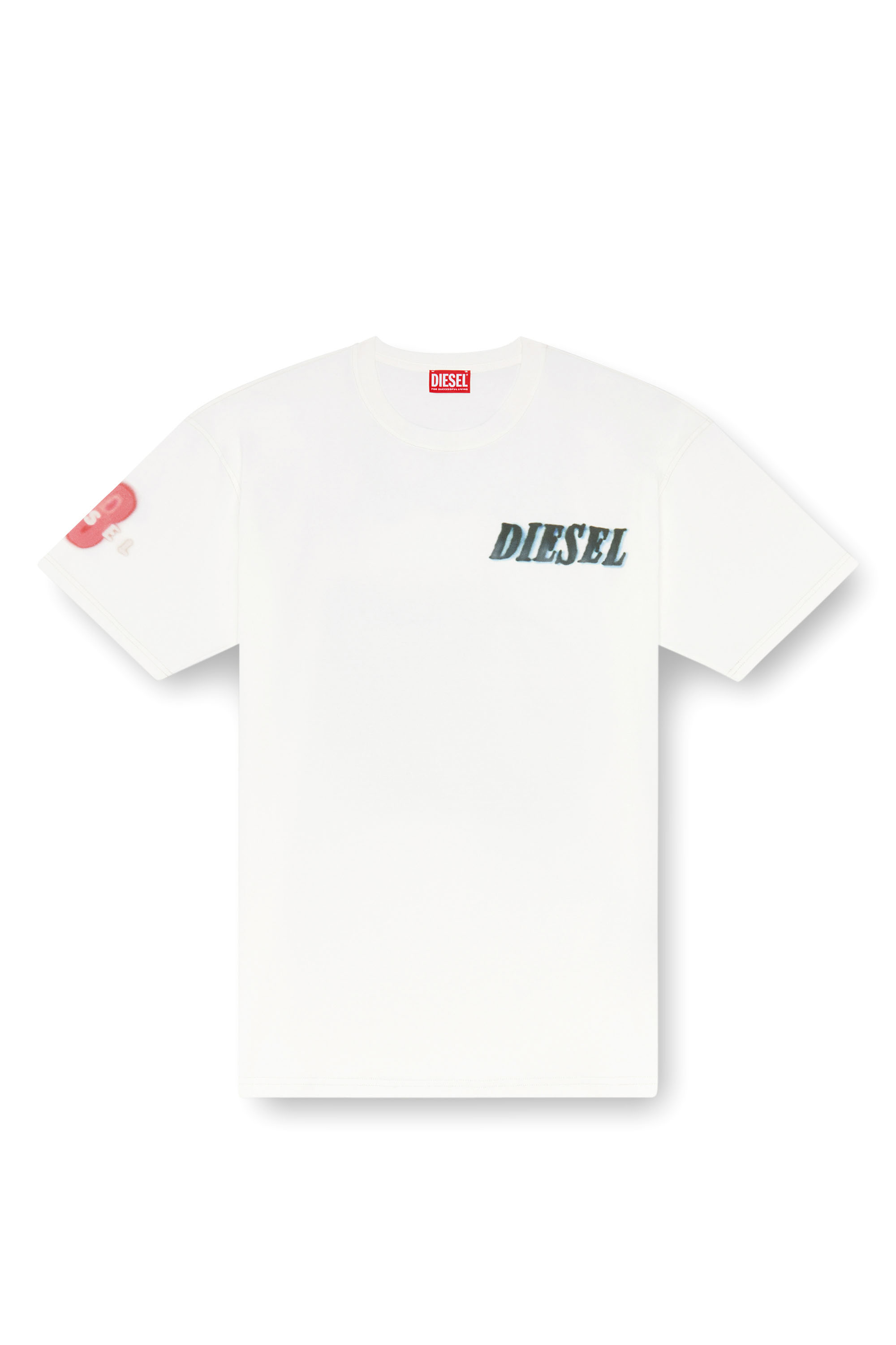 Diesel - T-BOXT-Q19, T-shirt avec logo et imprimé pneu Homme in Blanc - 3