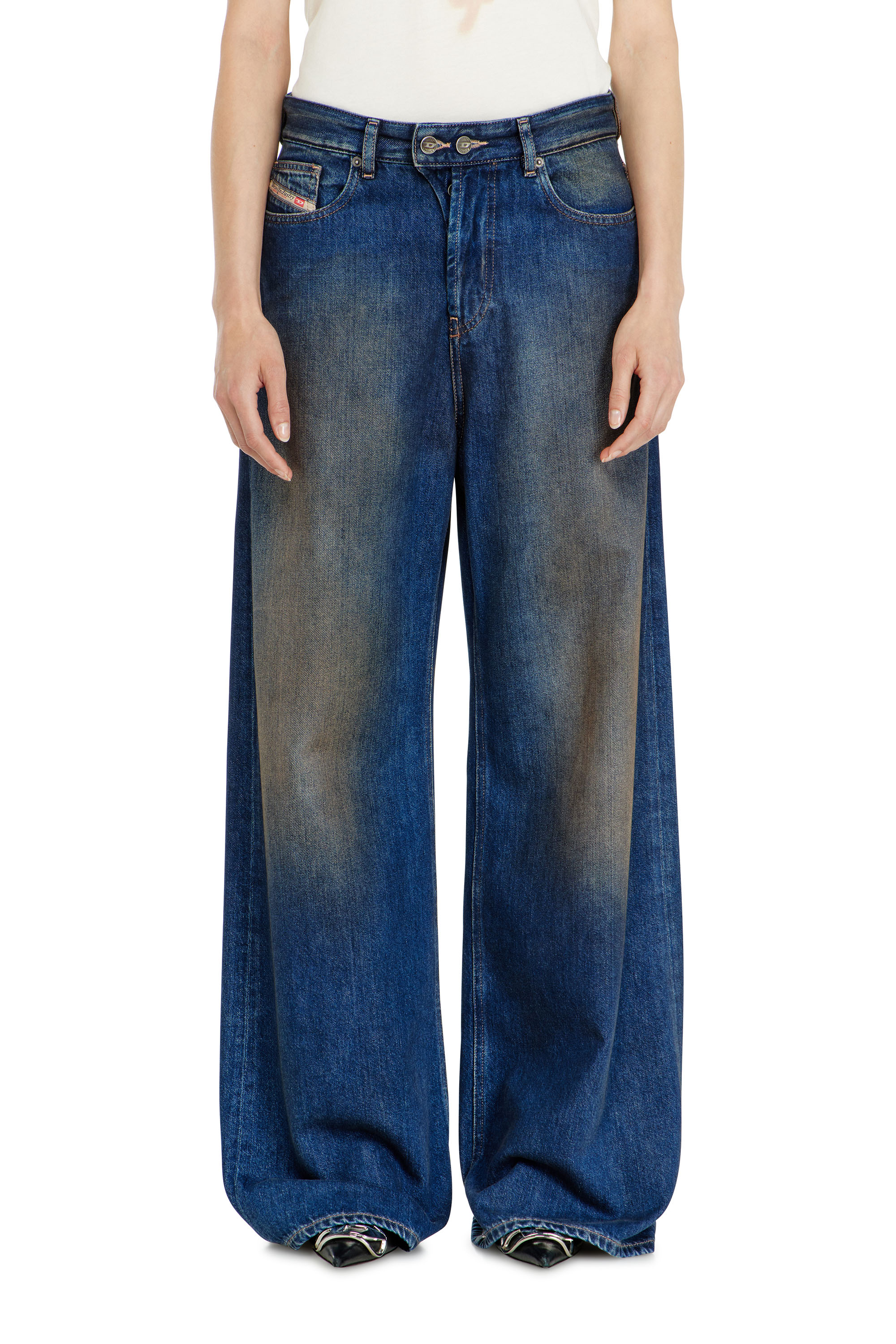 Diesel - Relaxed Jeans 1996 D-Sire 09P47 Femme, Bleu Fonc&eacute; - Image 4
