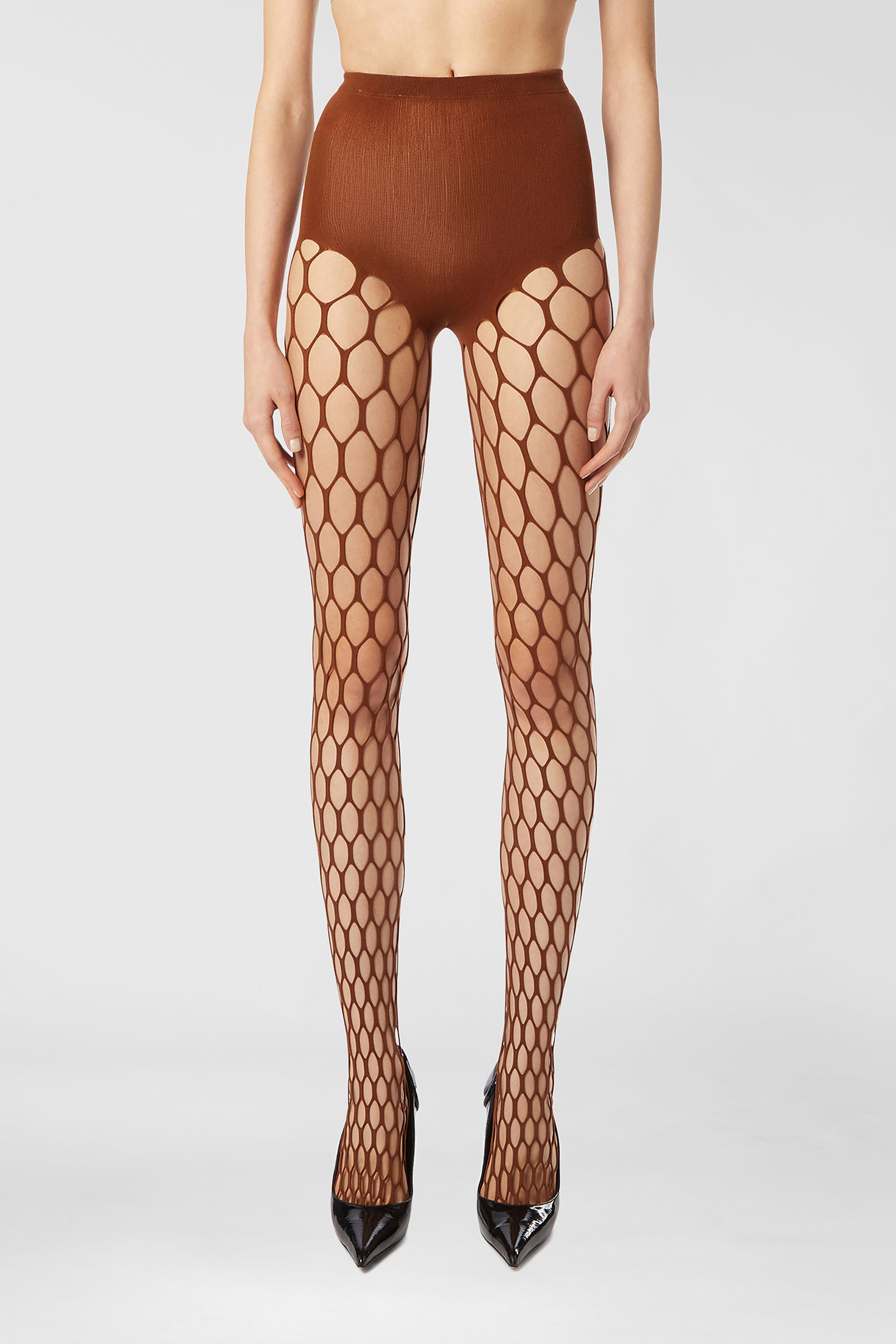Diesel - M-ZORDA, Collants en maille extensible Femme in Rouge - 1