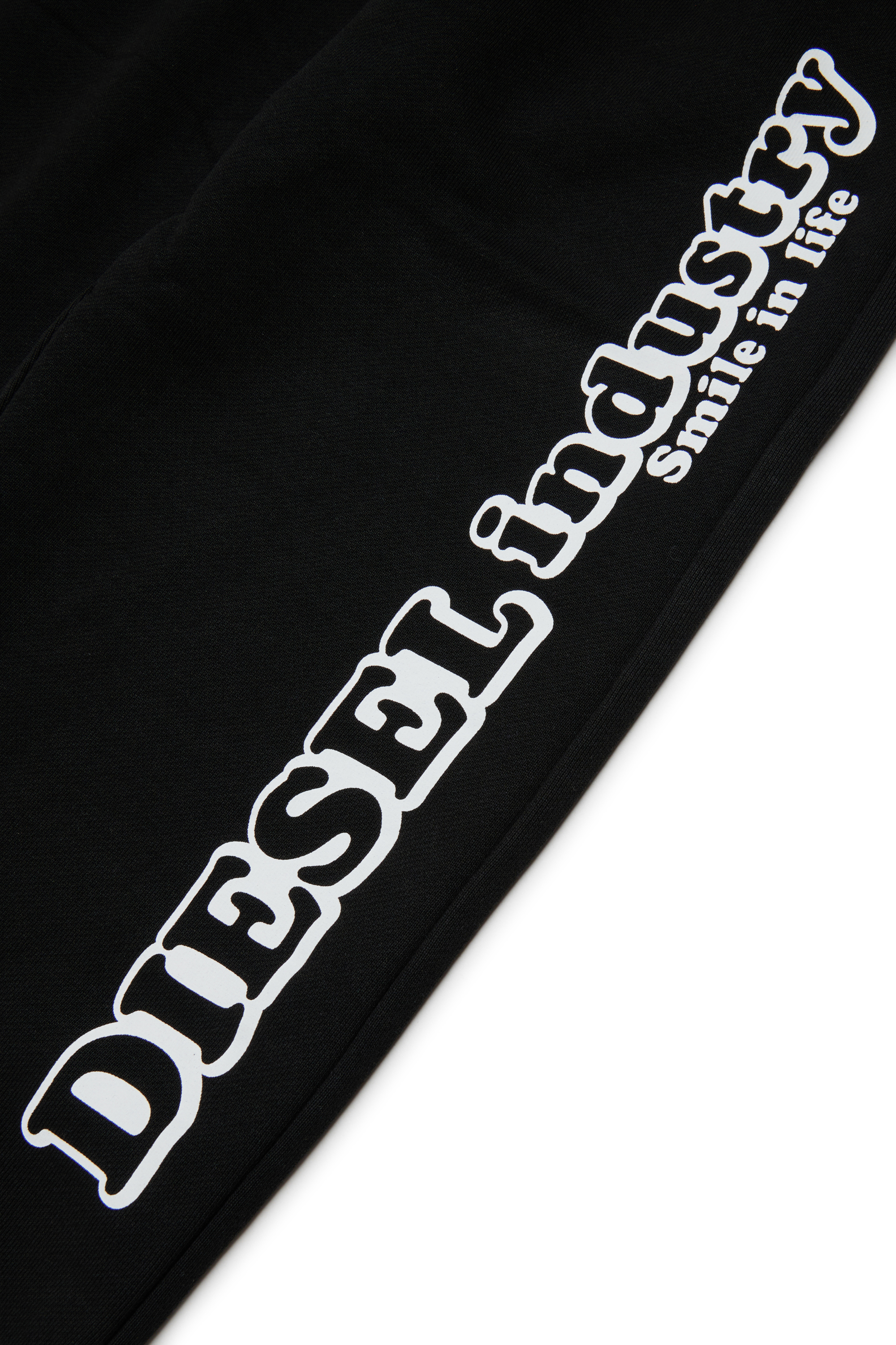 Diesel - PLODIM, Pantalon de surv&ecirc;tement en coton avec imprim&eacute; Diesel Industry Homme in Noir - 4