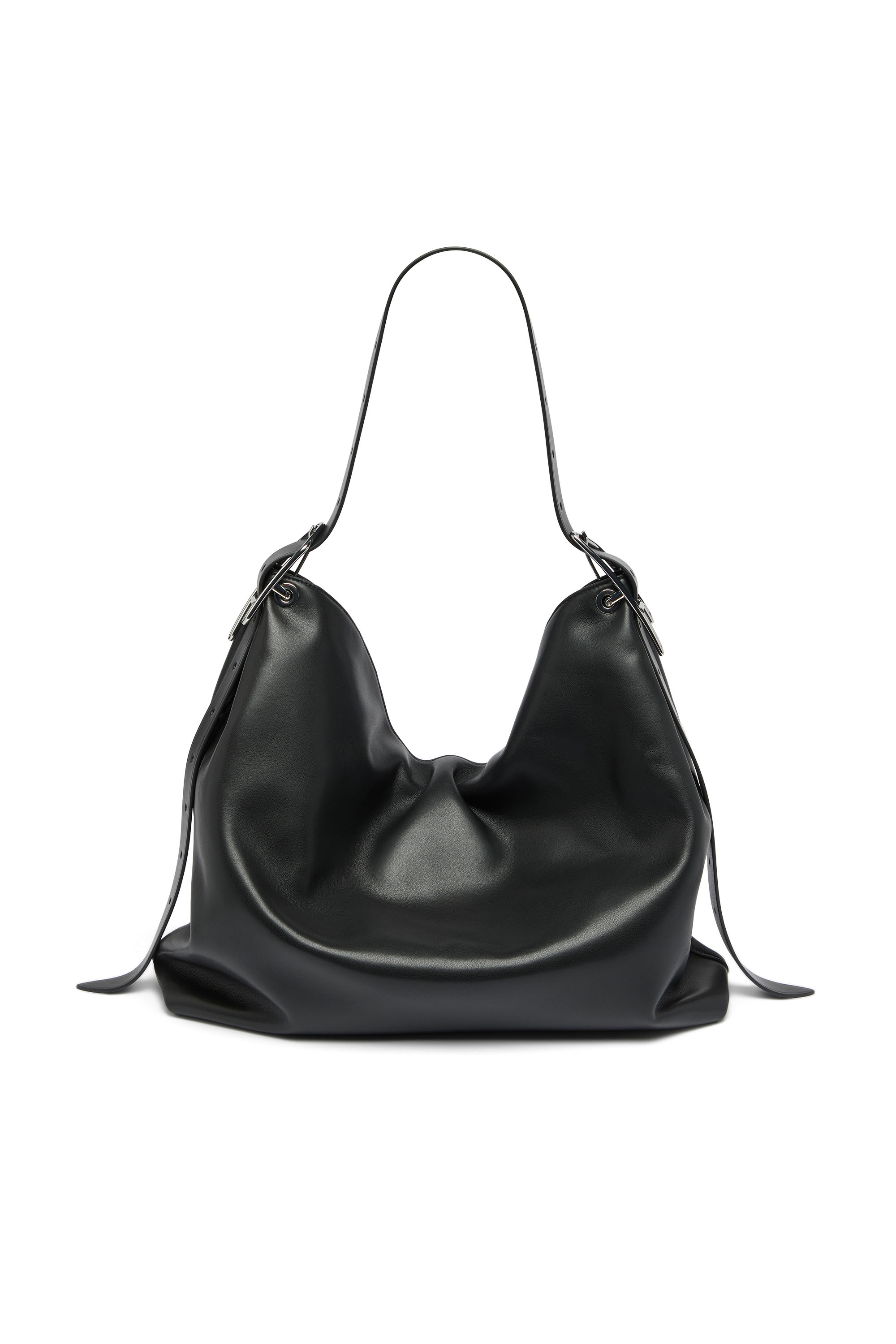 Diesel - D-LINE HOBO L, D-Line-Sac hobo en cuir Femme in Noir - 3