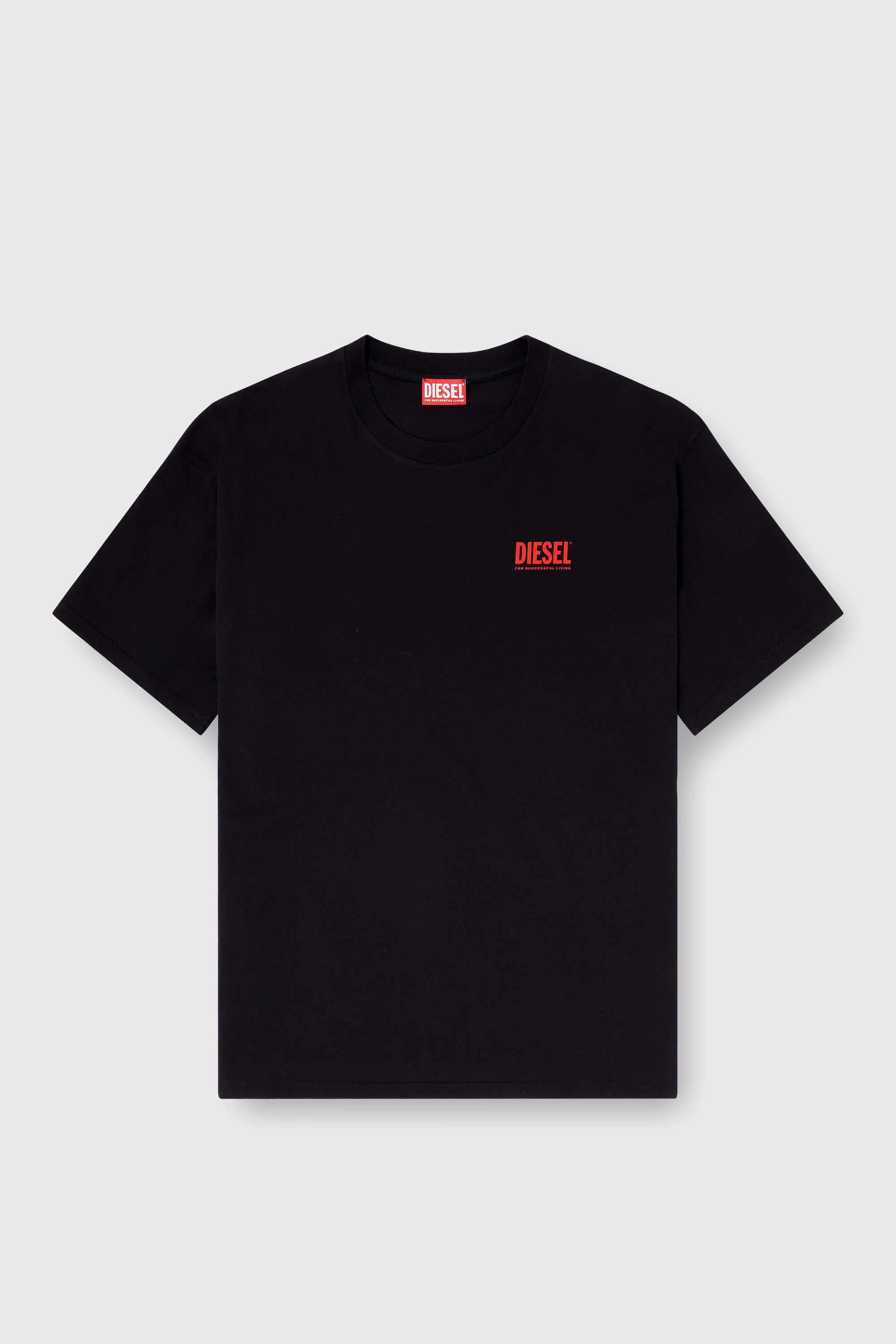 Diesel - T-BOXT-BISK, Man's Cotton T-shirt with Diesel Biscotto print in Black - 2