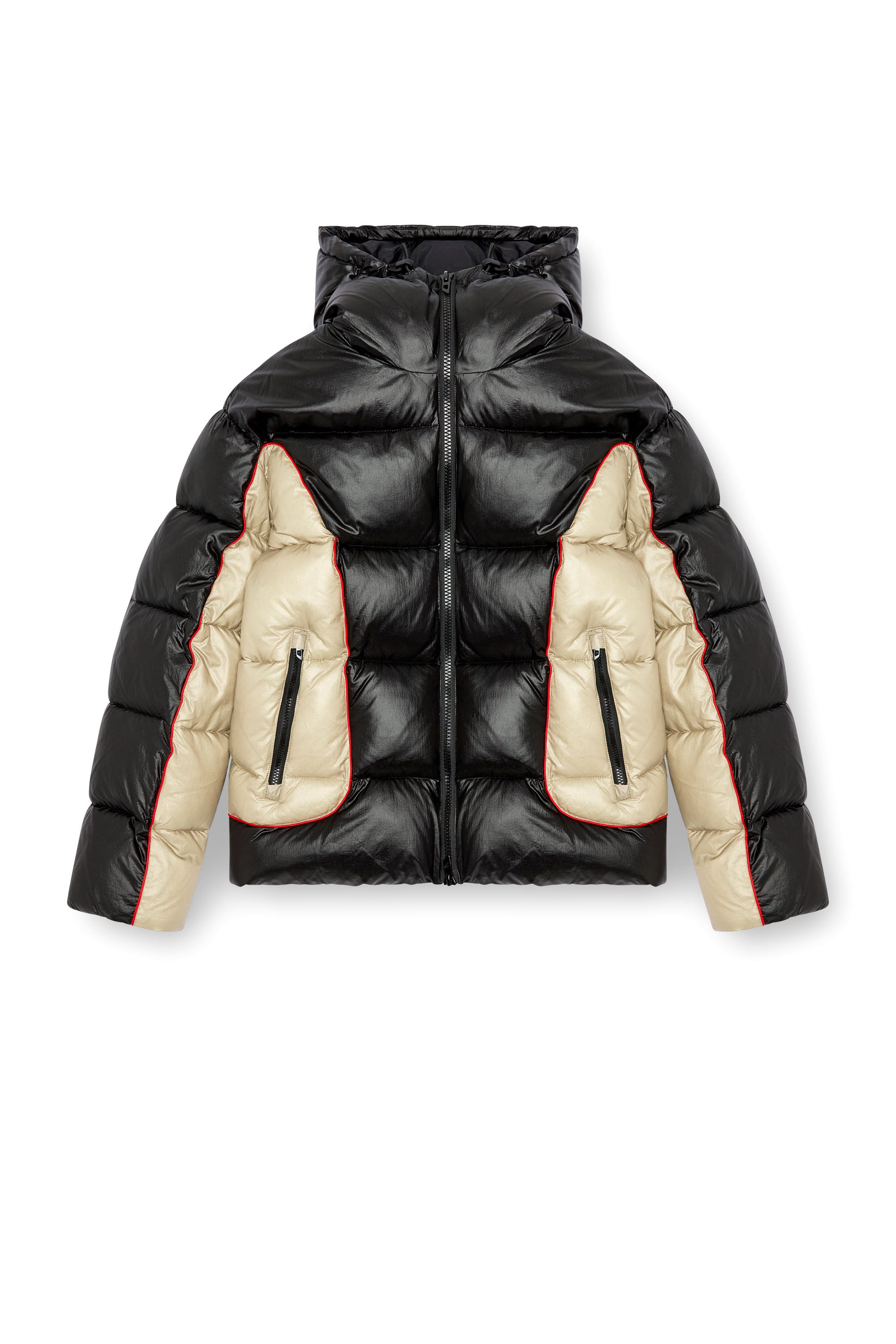 Diesel - W-OSTEND, Veste doudoune &agrave; capuche en ripstop brillant Homme in Polychrome - 2