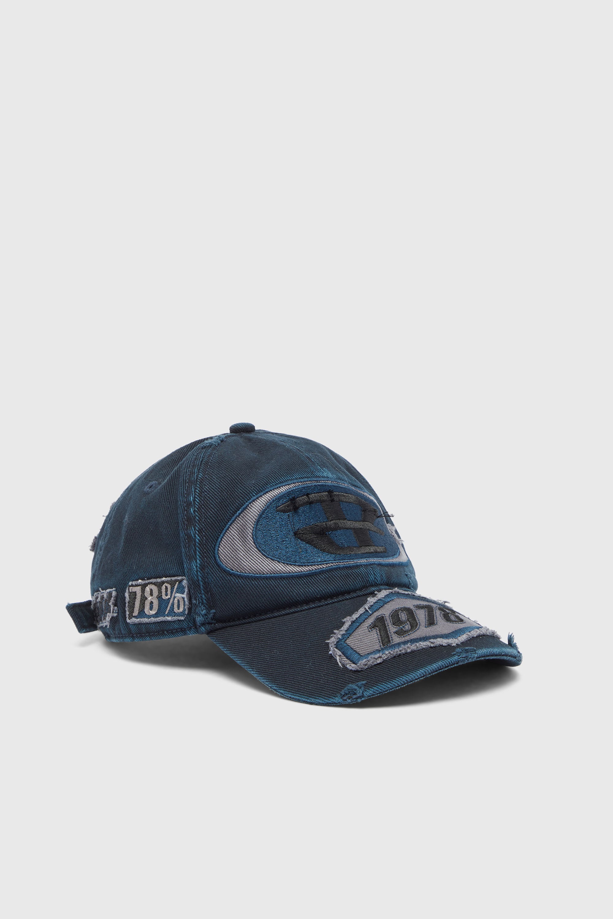 Diesel - C-BRAFF, Casquette de baseball avec empi&egrave;cements brod&eacute;s Mixte in Bleu - 1