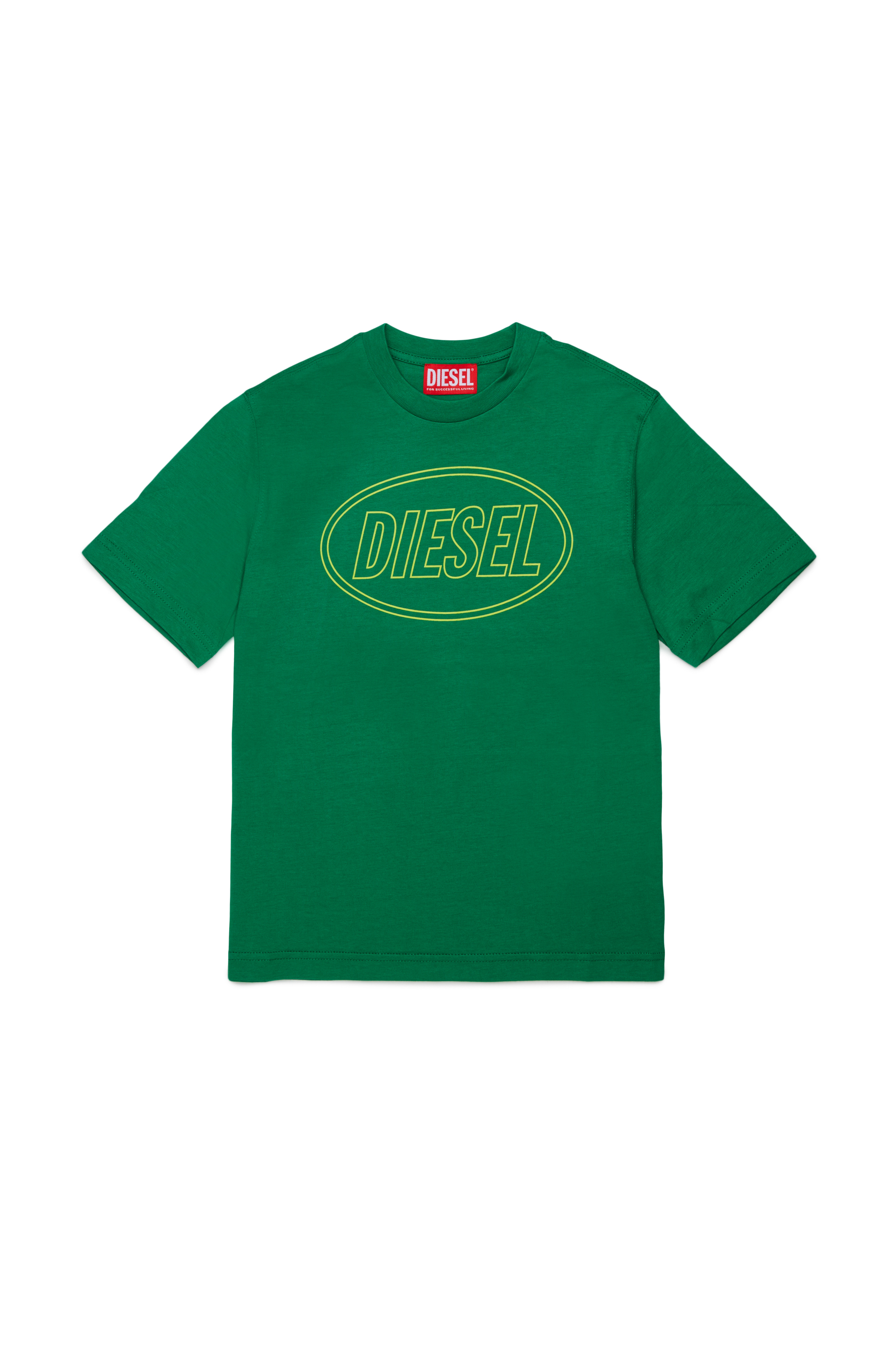Diesel - TCIRCLE OVER, T-shirt en coton avec imprim&eacute; Diesel Homme in Vert - 1