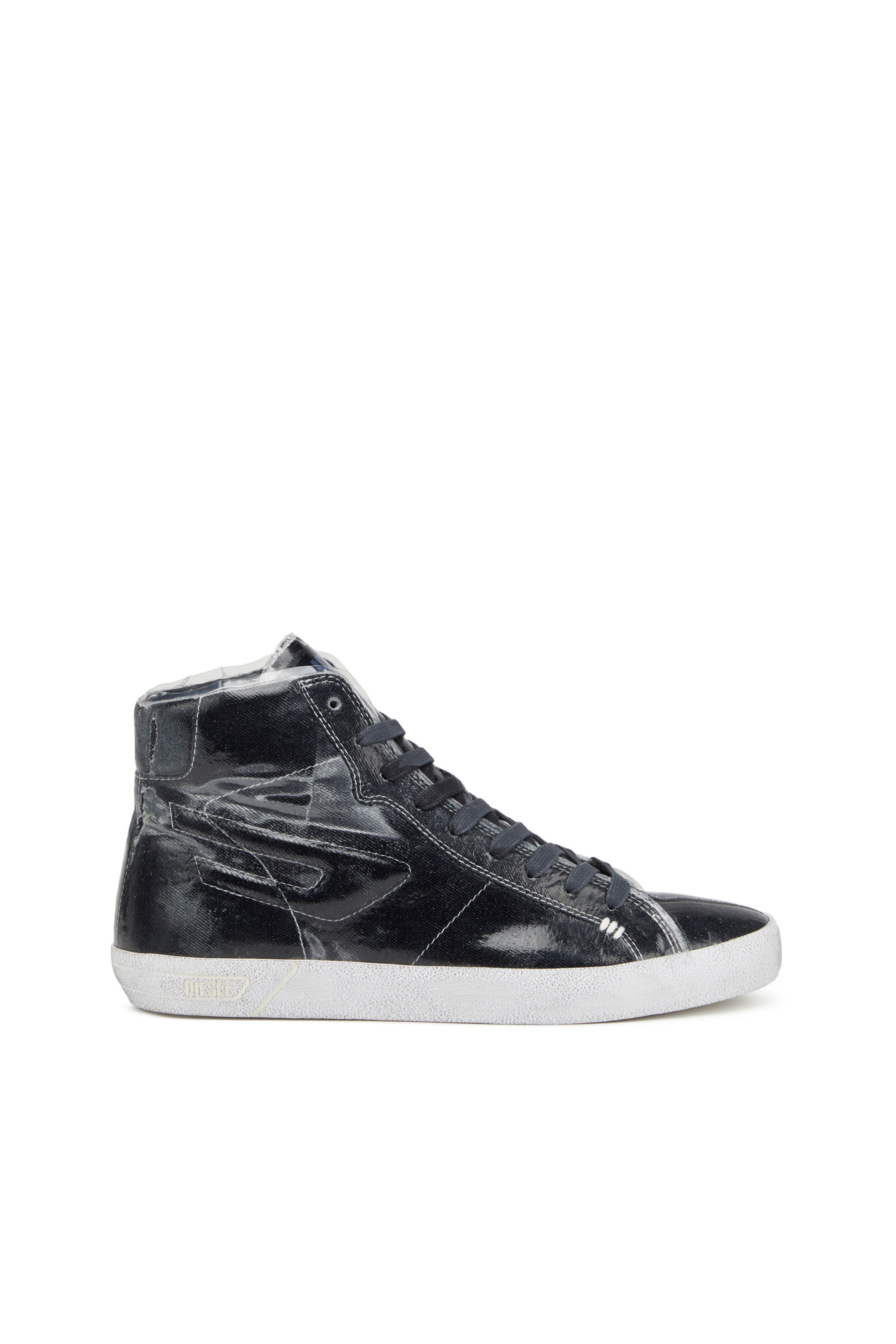 Diesel - S-LEROJI MID, S-Leroji Mid - Sneakers montantes en toile avec superposition en TPU Homme in Noir - 1