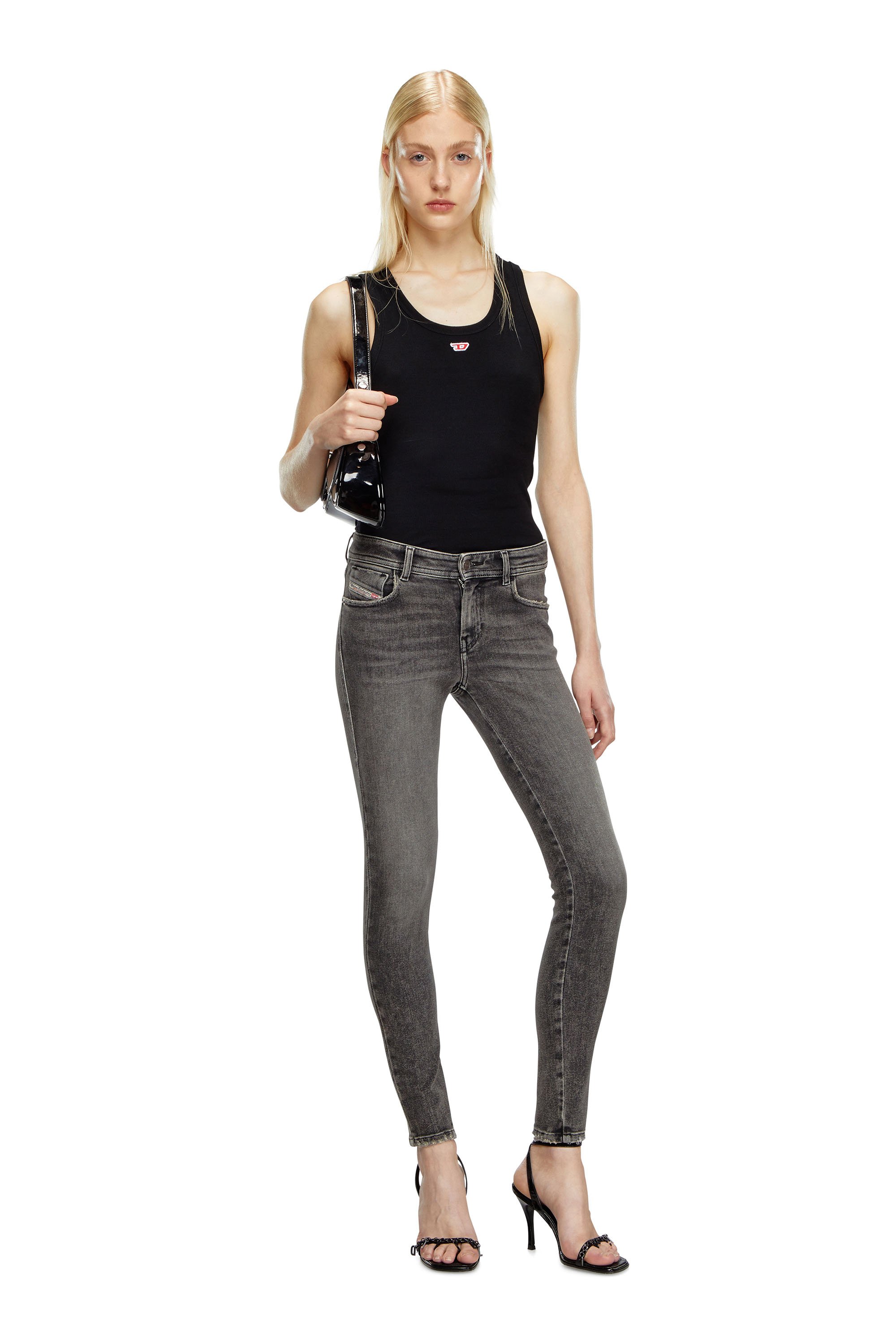 Diesel - Femme Super skinny Jeans 2017 Slandy 09J07, Gris foncé - Image 1