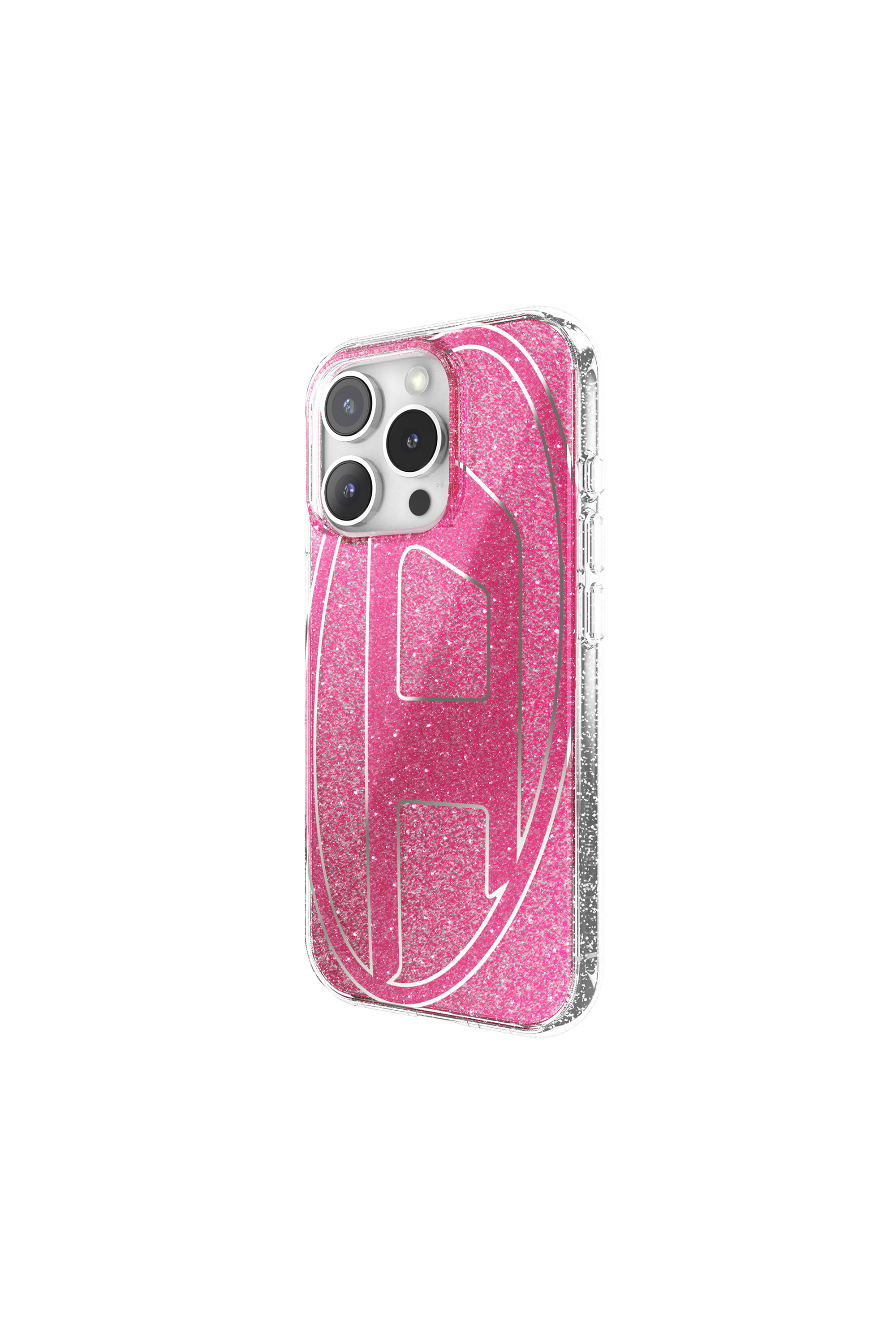 Diesel - 60156 AOP CASE, Coque paillet&eacute;e pour l'iP 16 Pro Mixte in Rose - 4