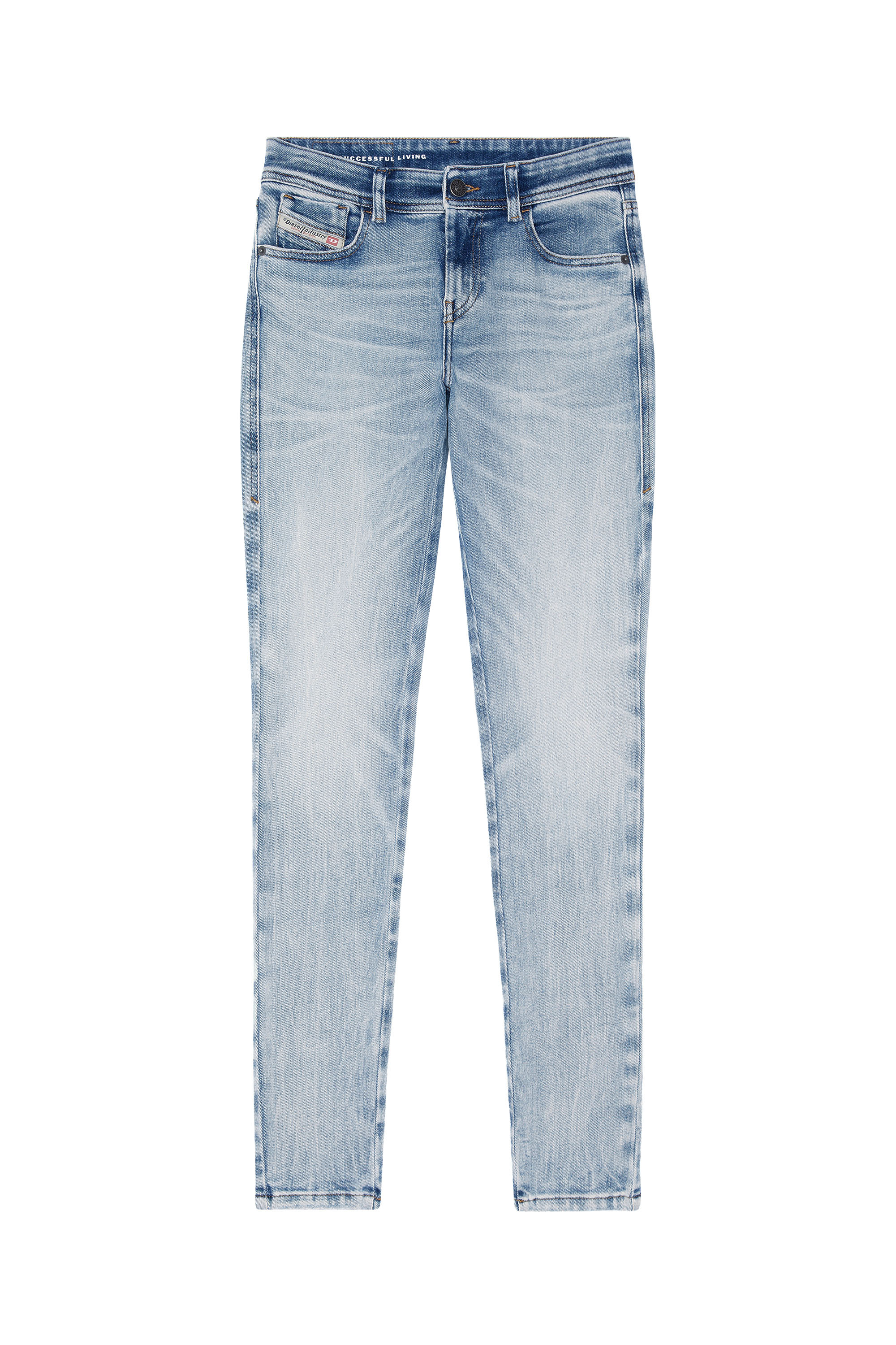 Diesel - 2017 Slandy 09G18 Super skinny Jeans, Light Blue - Image 5