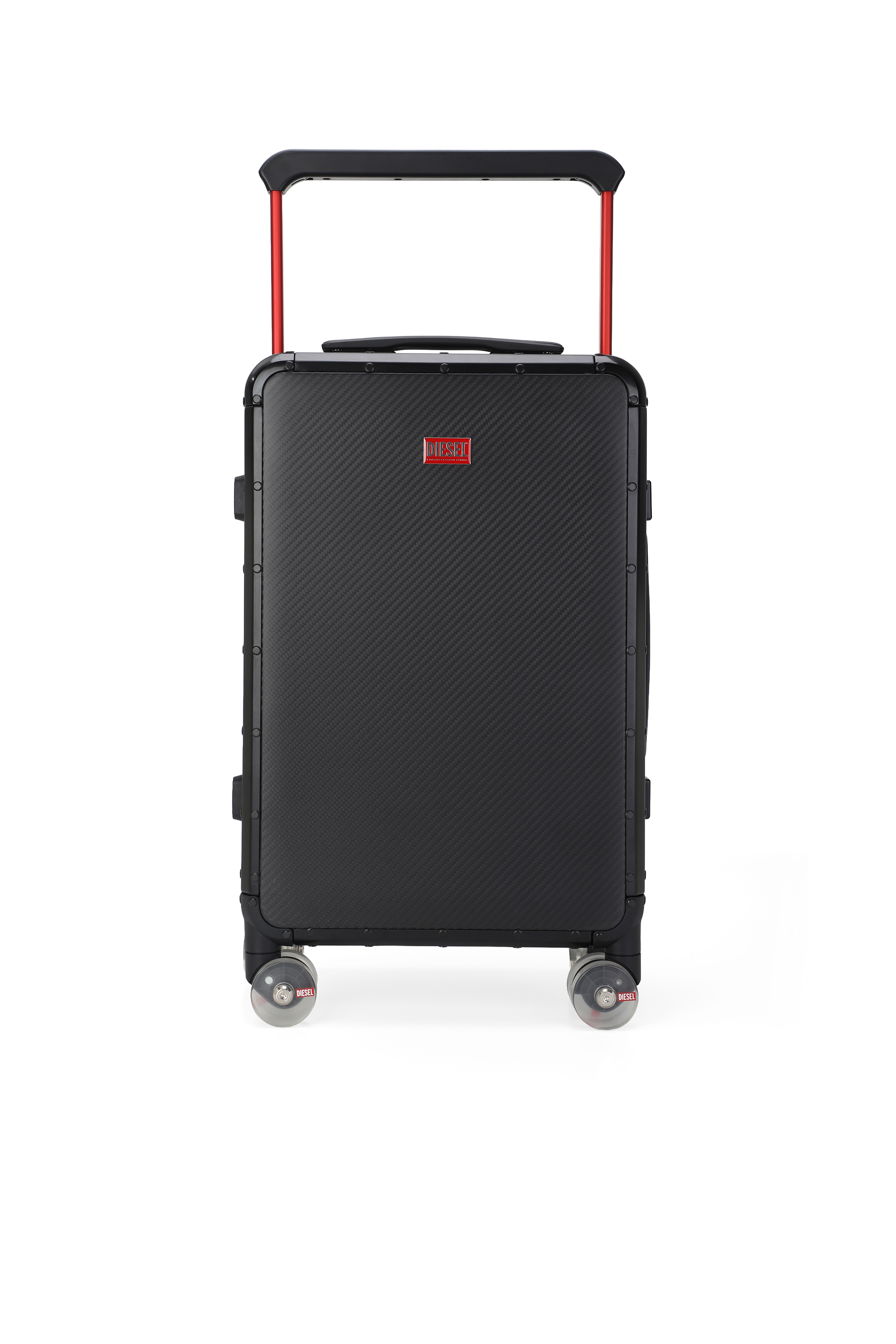 Diesel - DSL CARBON FIBER TROLLEY-BLACK- DSL001, Unisex's Carbon fiber suitcase size S in Black - 1