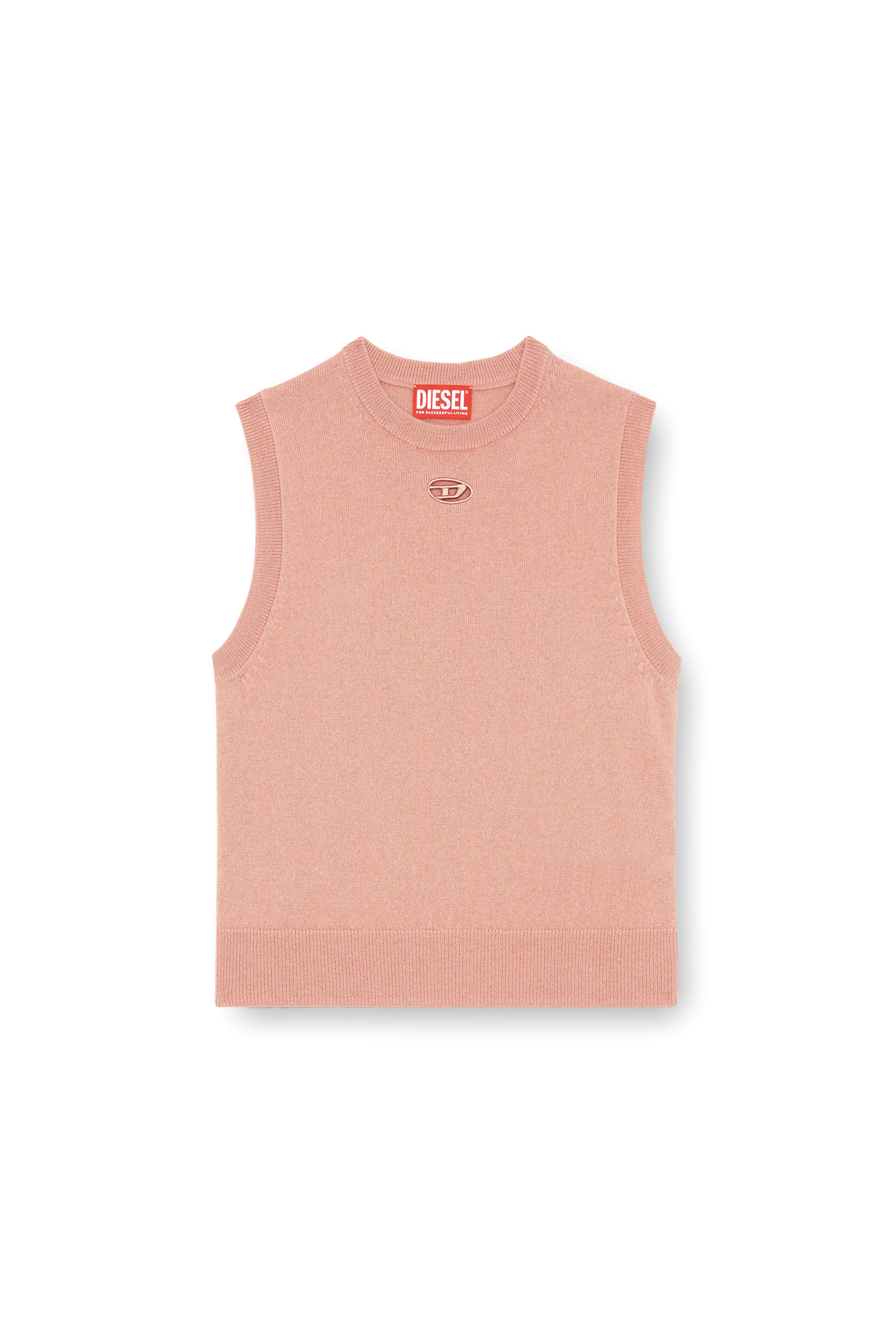 Diesel - M-ARGA-SL, Gilet crop en maille de laine et cachemire Femme in Rose - 3