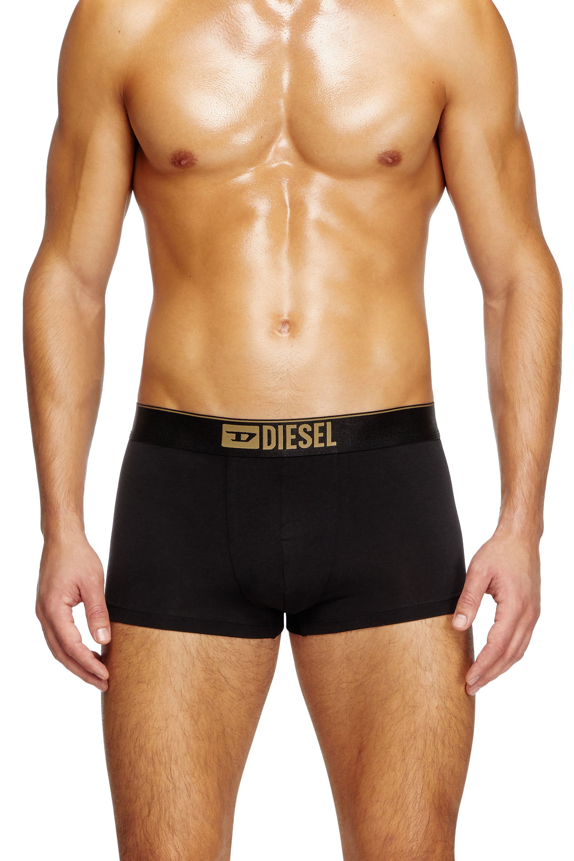 Diesel - DAMIEN-GFT-3PACK, Man's Three-pack metallic boxer briefs in Black/Gold - 2