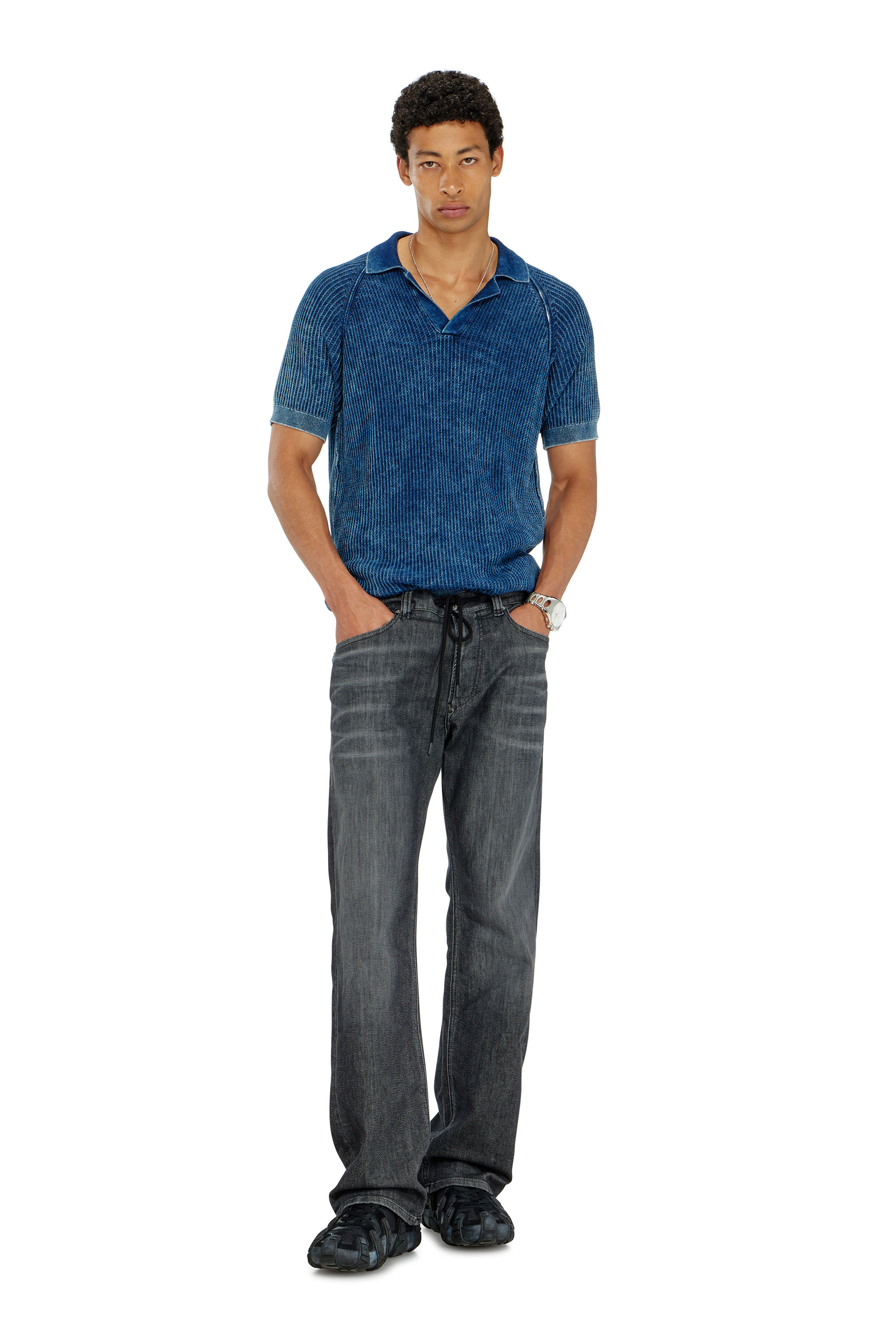 Diesel - Relaxed 2080 D-Reel Joggjeans&reg; 09M66 Homme, Noir/Gris fonc&eacute; - Image 1