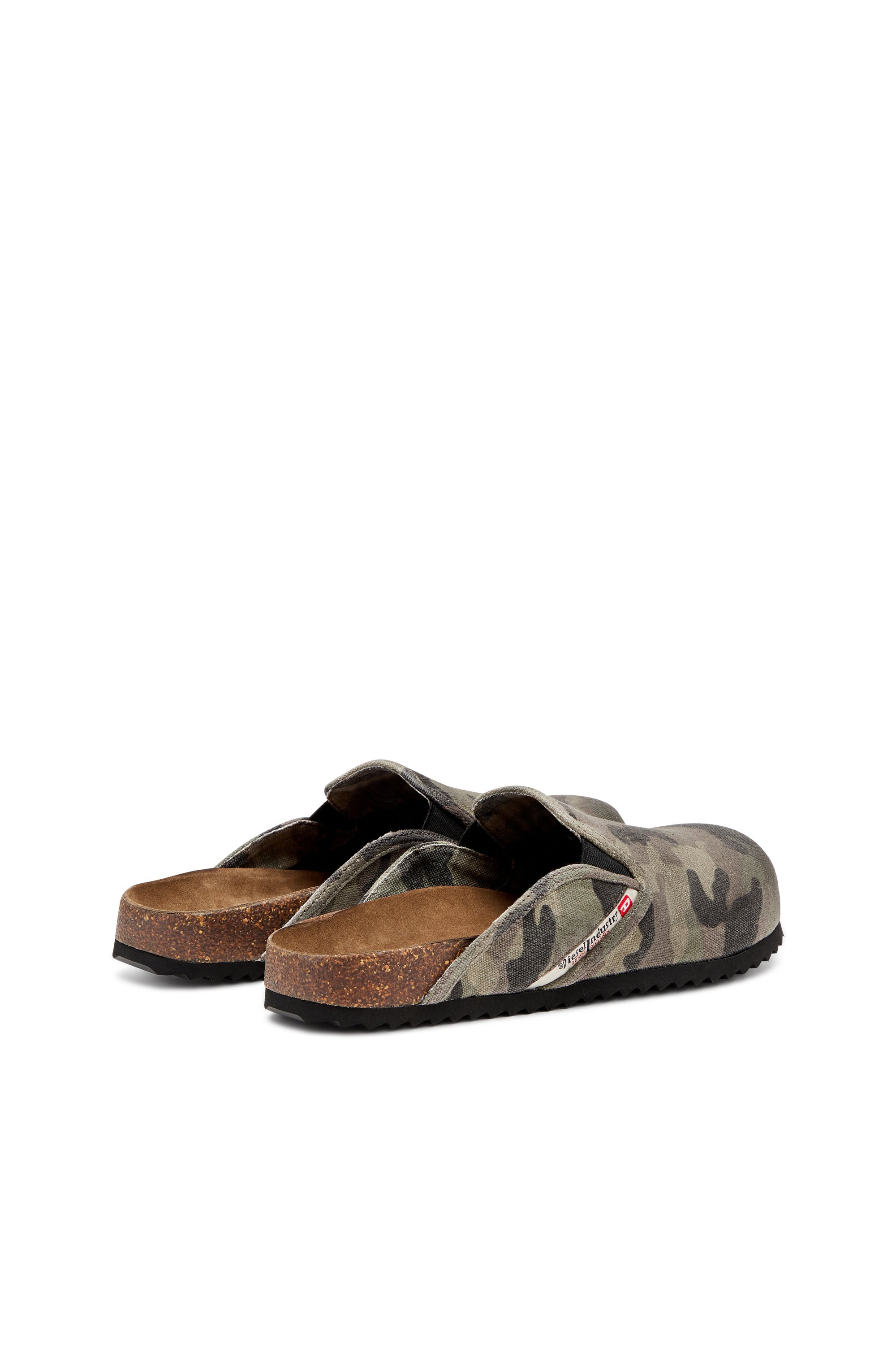 Diesel - D-WOODSTOCK SLIP-ON, Mules en toile avec imprimé camouflage Homme in Vert - 3