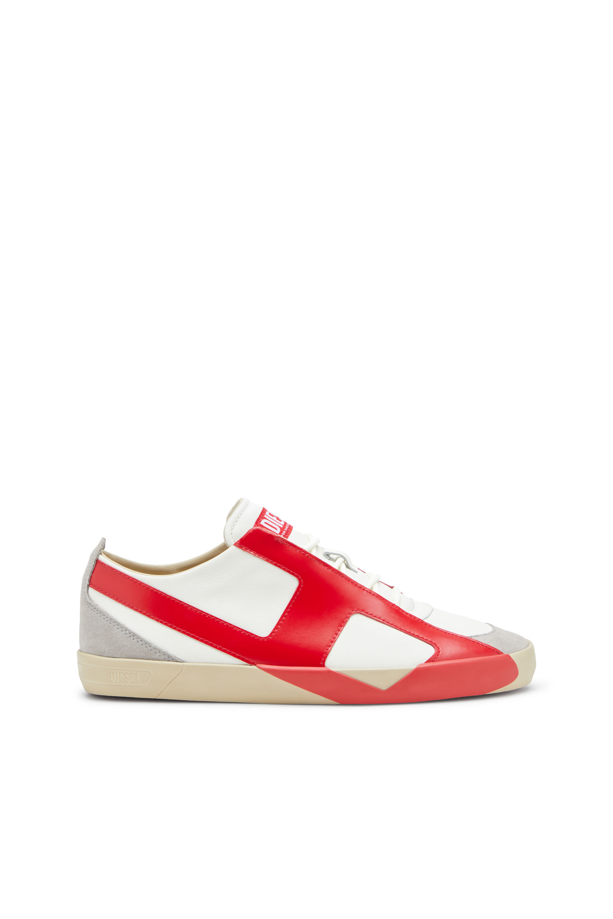 Diesel - S-SLANTE-D LOW, S-Slante-D-Baskets en daim et cuir avec logo D Homme in Polychrome - 1
