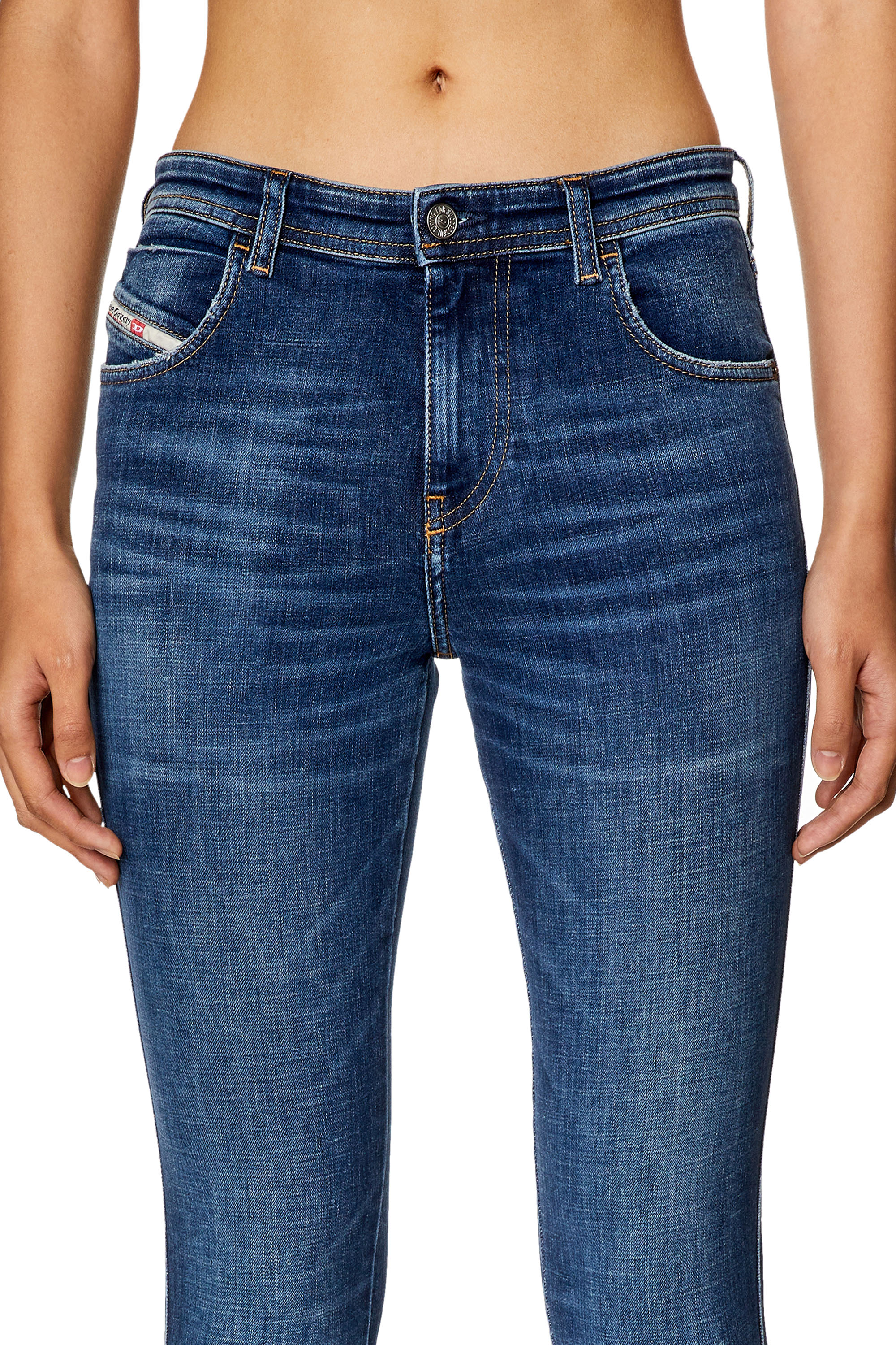 Diesel - Skinny Jeans 2015 Babhila 09H63 Femme, Bleu Fonc&eacute; - Image 5