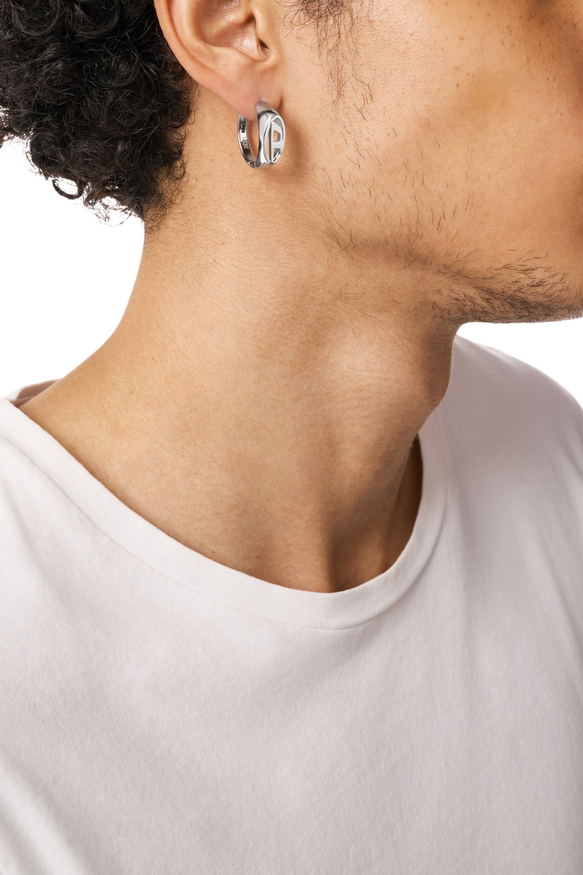 Diesel - DX1642040 JEWELLERY, Boucle d'oreille en acier inoxydable Mixte in Gris argenté - 4