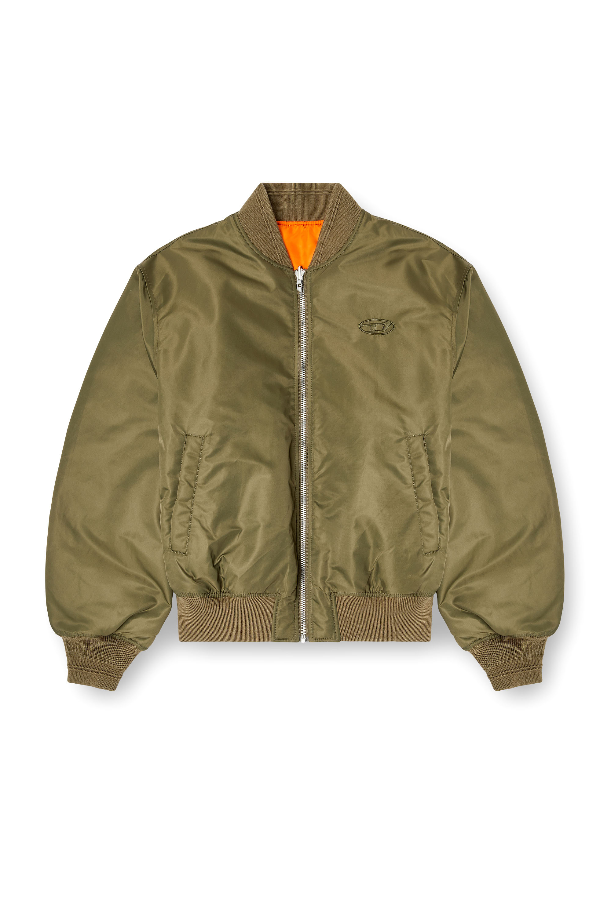 Diesel - W-TYPE-D1, Blouson aviateur rembourré avec broderie Oval D Homme in Polychrome - 2