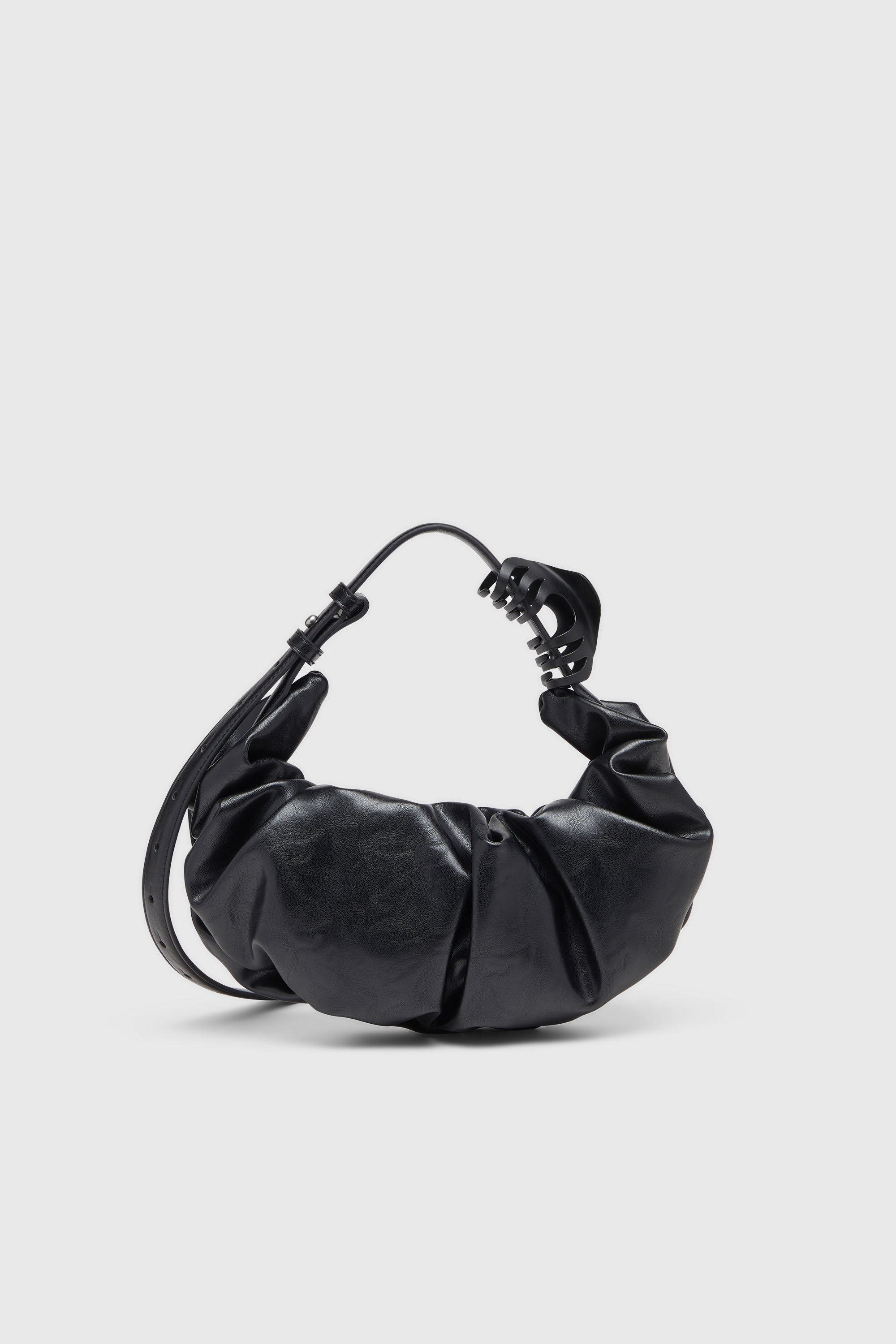 Diesel - GRAB-D HOBO S, Grab-D-Sac hobo noir &agrave; bandouli&egrave;re effet ceinture Femme in Noir - 2