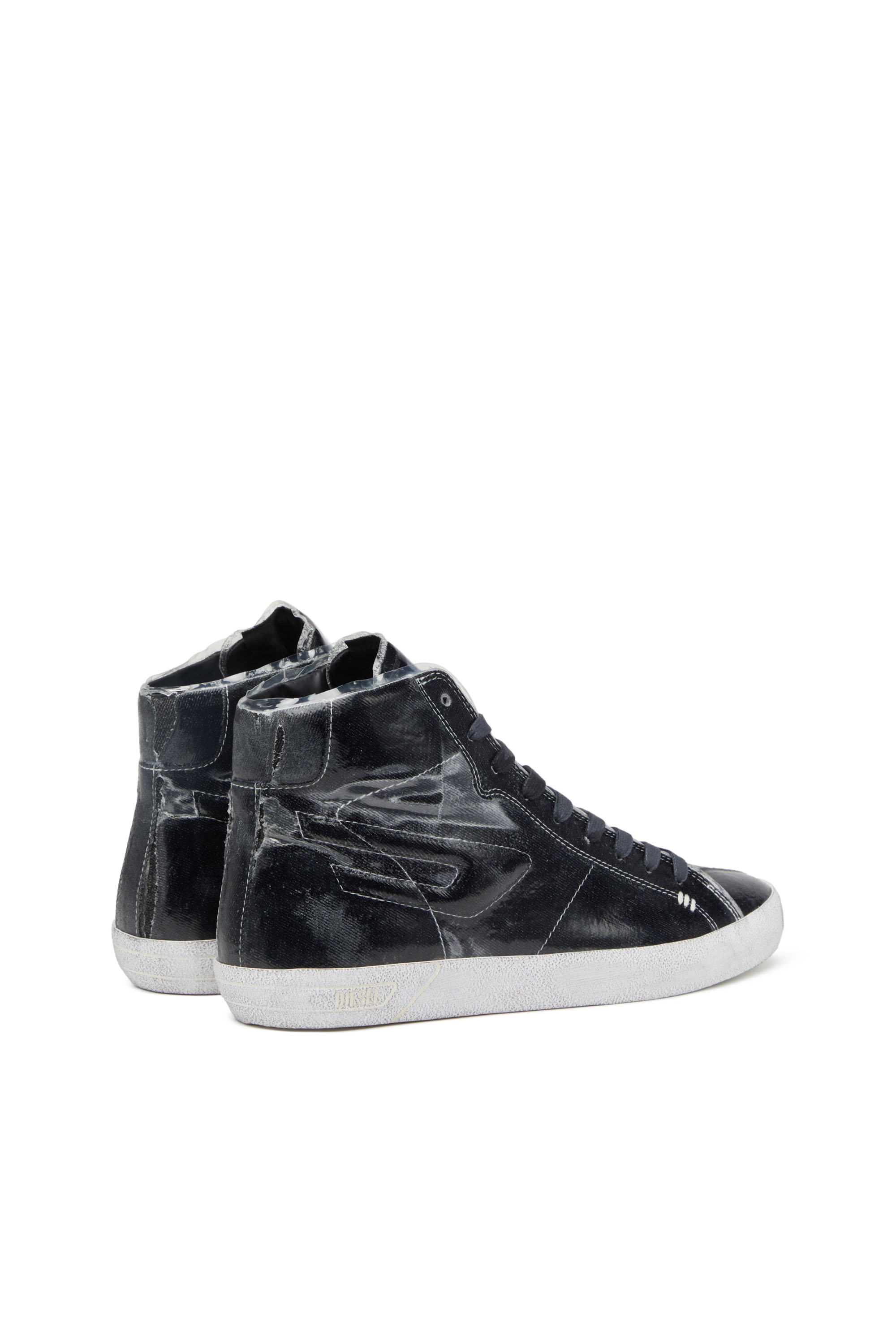 Diesel - S-LEROJI MID, S-Leroji Mid - Sneakers montantes en toile avec superposition en TPU Homme in Noir - 3