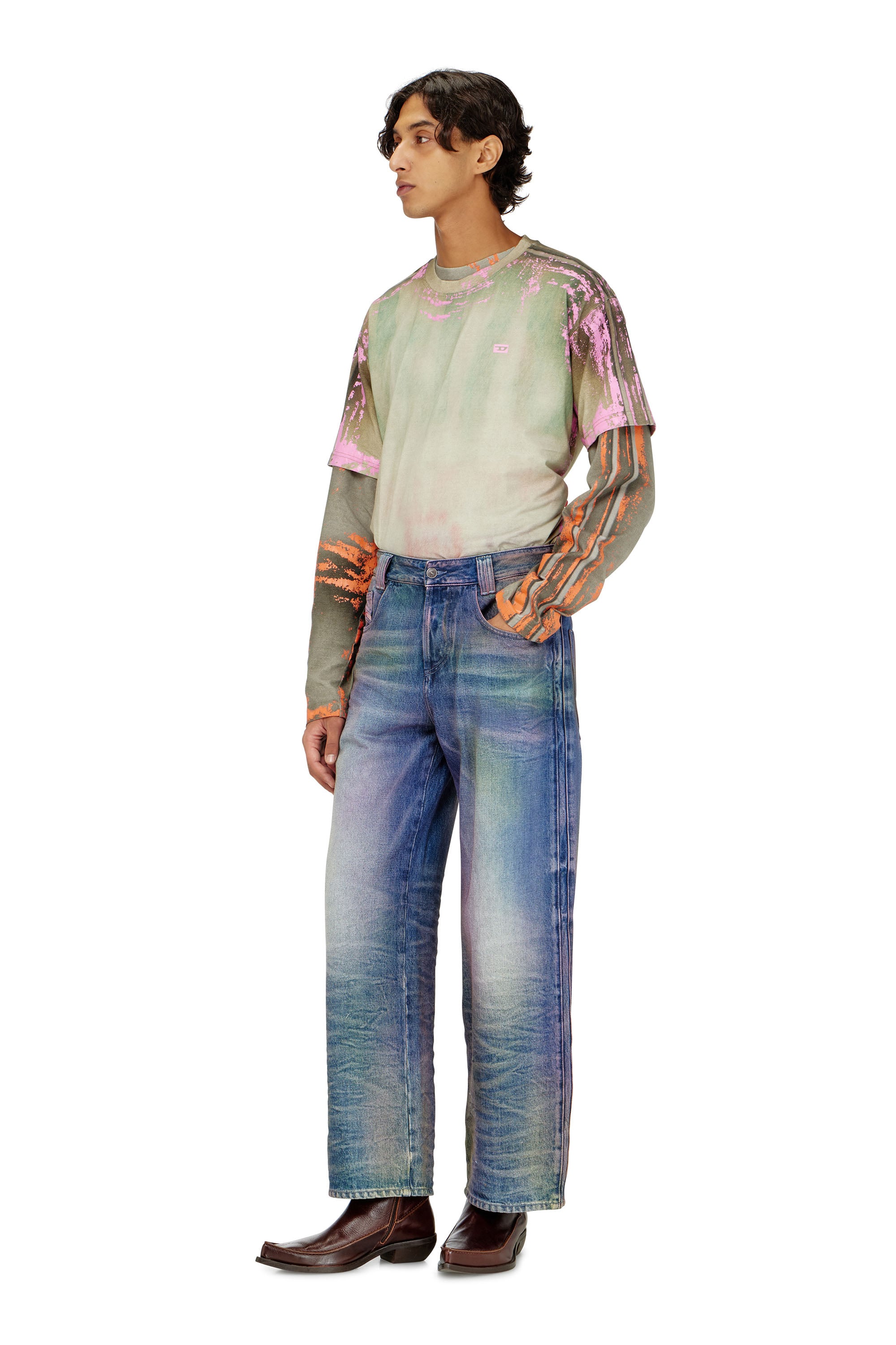 Diesel - Relaxed Jeans 1982 D-Hakou 007FW Mixte, Bleu moyen - Image 3