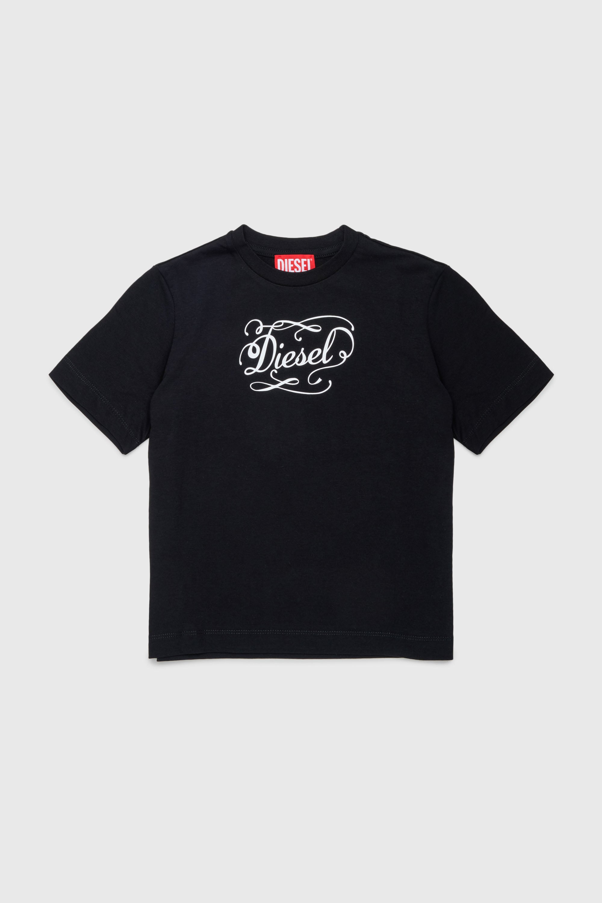 Diesel - TORSAL, T-shirt en coton avec imprim&eacute; logo fantaisie Femme in Noir - 1