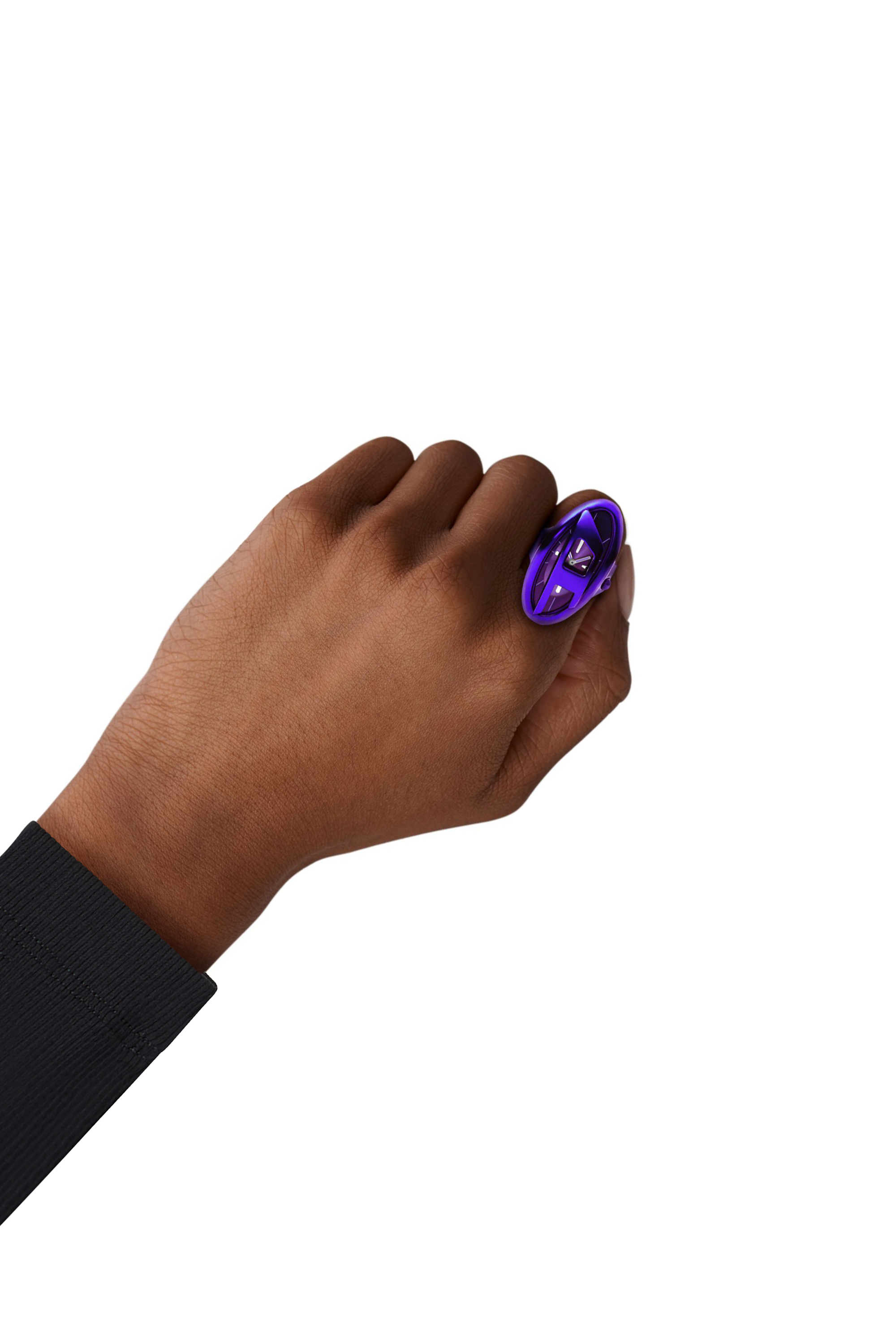 Diesel - DZ5624 WATCH, Bague montre D-Era en acier inoxydable violet Femme in Bleu - 5